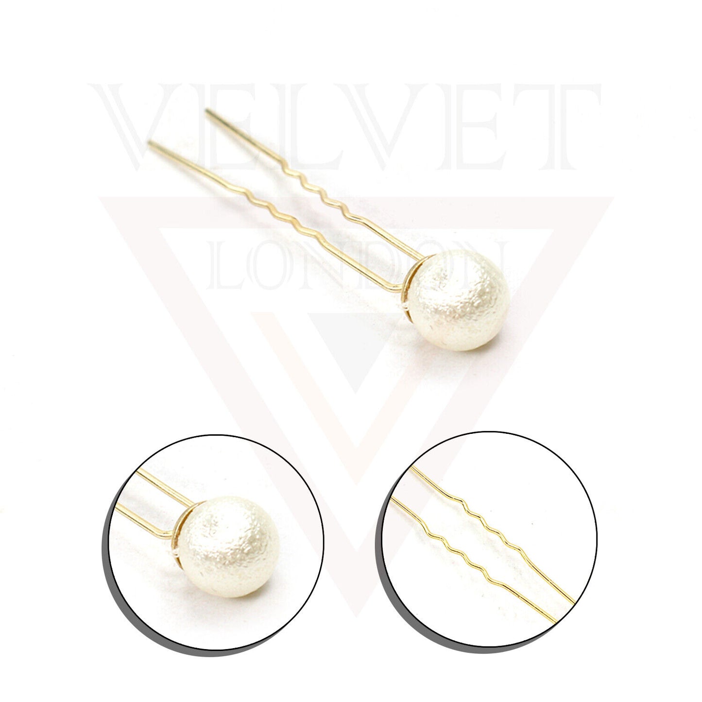10pcs White Pearl U Pins Hair Styling Brooch Bridesmaid Wedding Bun Decoration
