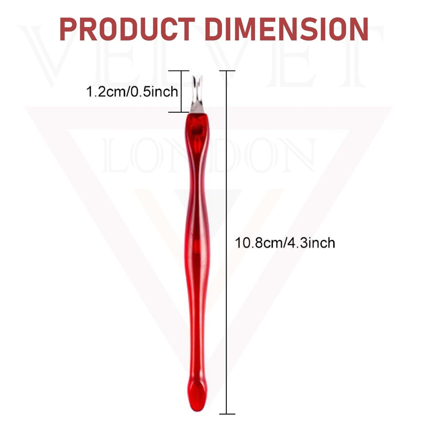 2pc Nail Art Tool Cuticle Remover Cuticle Pusher Metal Dead Skin Remover Trimmer
