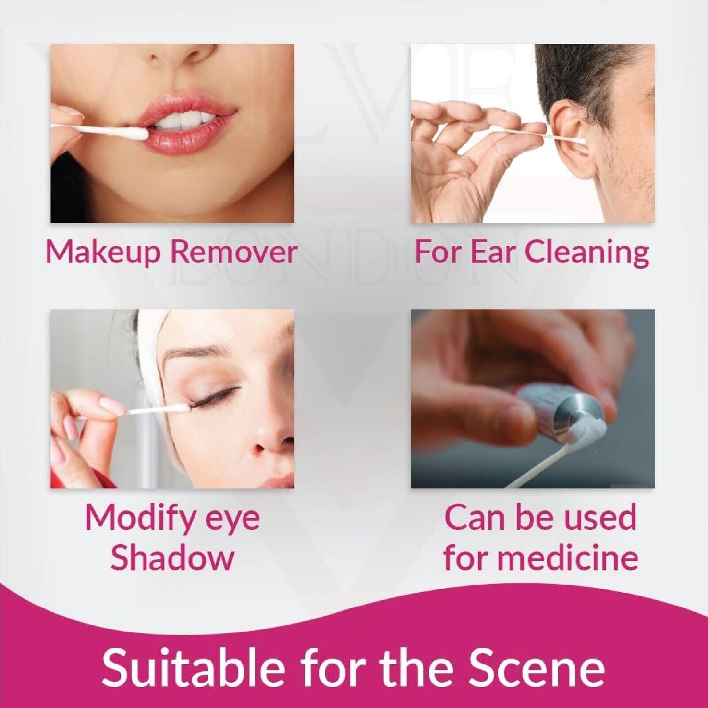 Cotton Buds Soft & Gentle Ear Cotton Buds Swabs for Delicate Skin Cleaning Ear