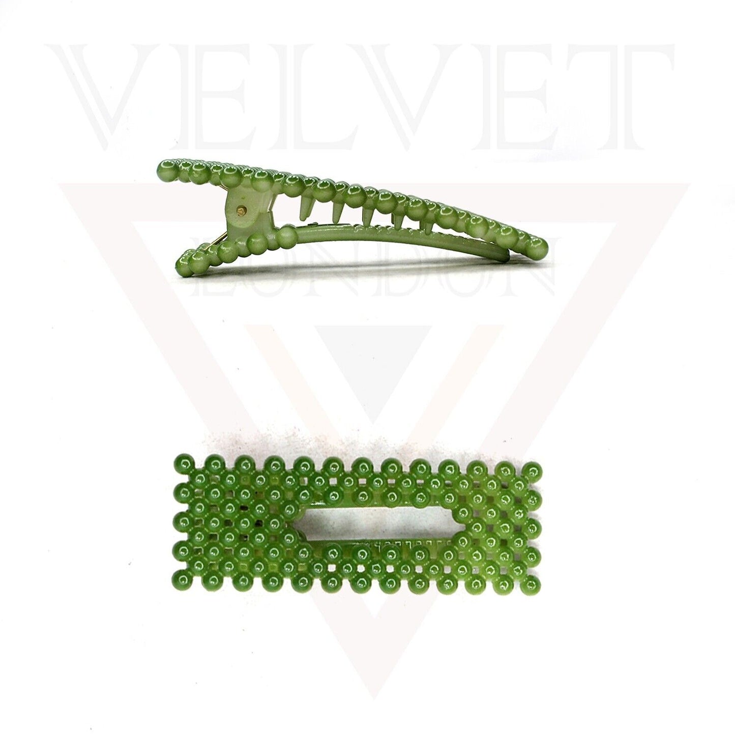 5x Hair Clips Pins Pearl Rectangle Hairpins Teeth Clamp Ladies Hair Accessories