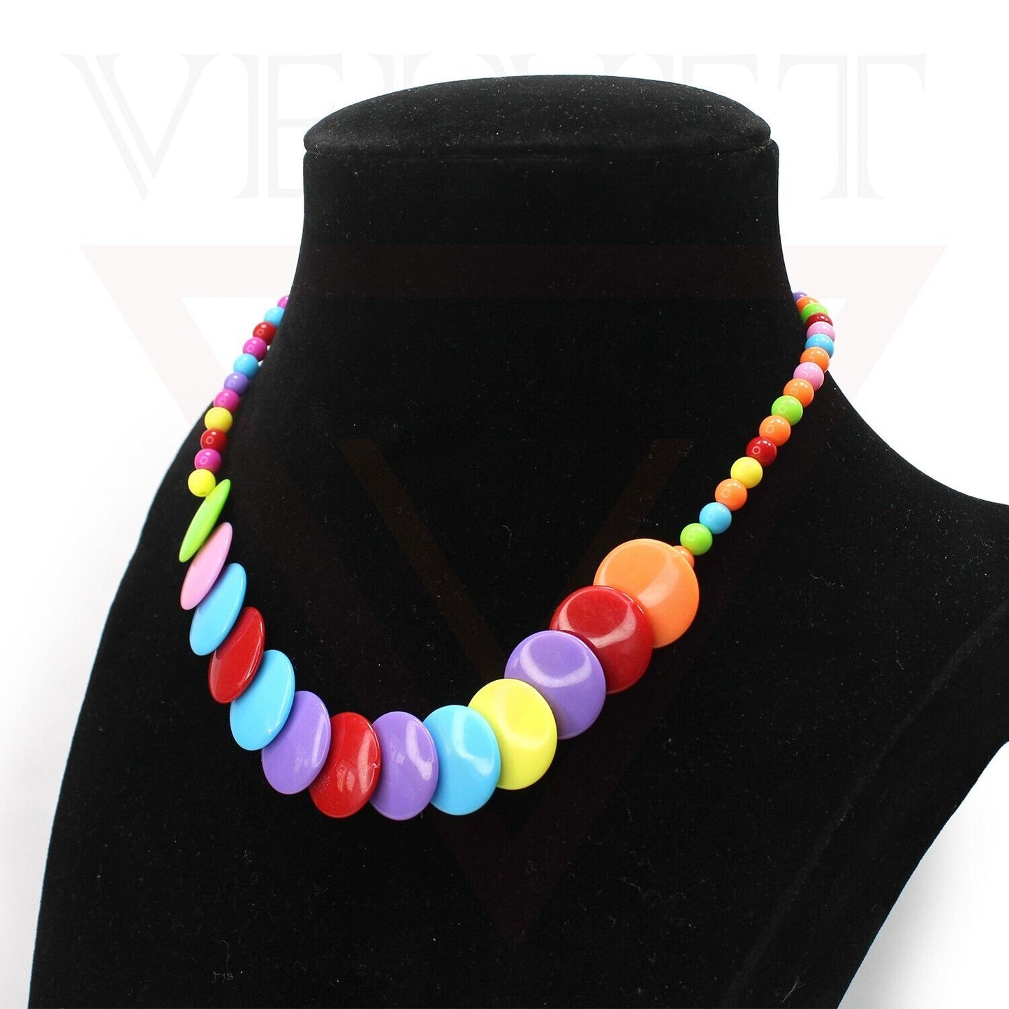 Beads Necklace Baby Multi-Colour Round Drop Earrings Elastic Charm Jewellery Set