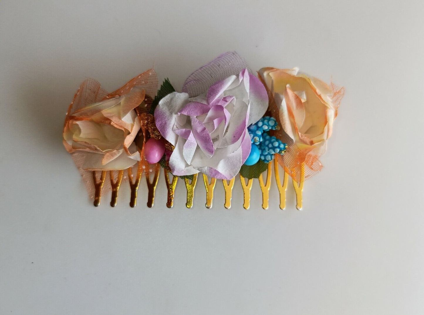 Flower Brooch Clip Colourful Hair Comb Hair Clips Hair Pins For Wedding Party