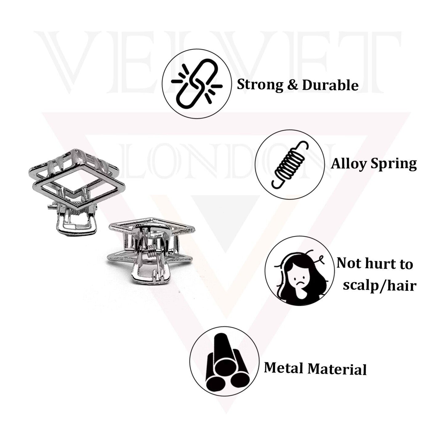 4x Mini Hair Claw Clips Butterfly Clamp Metal Barrettes Hairpin Small Clips