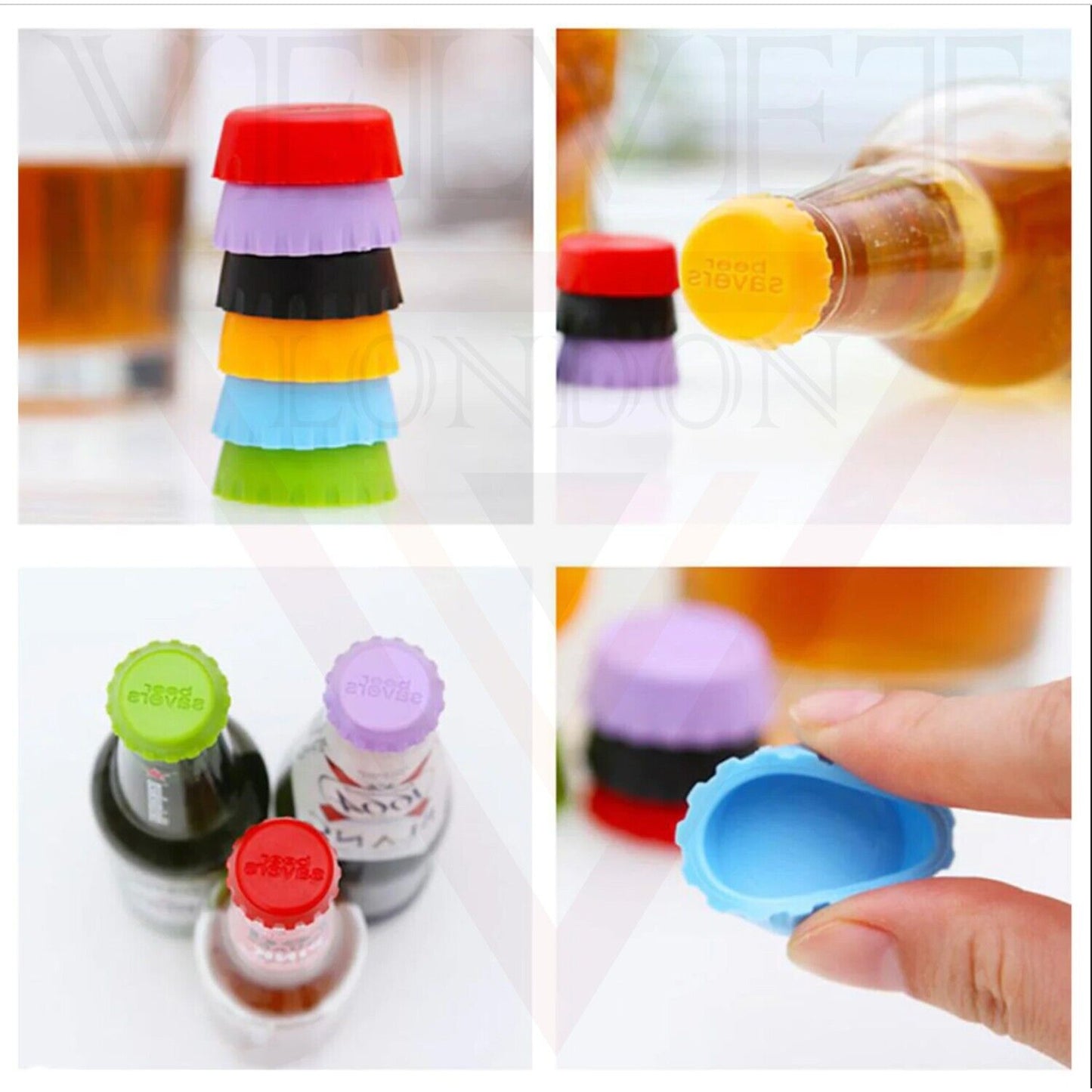 12 Pcs Beer Savers Caps Bottle Cap Silicone Beer Reusable Bottle Stoppers Wine