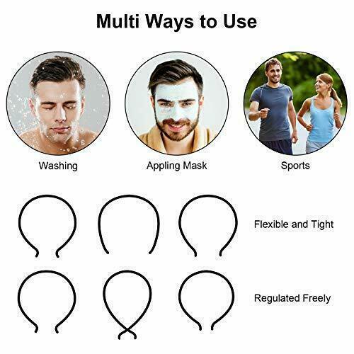 Men/Women Sports Fitness Metal Black Head Hoop Casual Hair Band Headwear Unisex