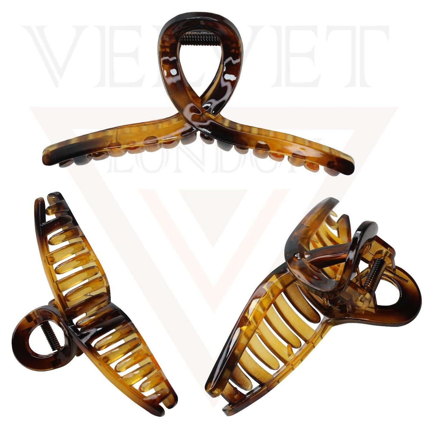 3x Knot Shape Hair Claw Black Golden Brown Hair Jaw Clamp Butterfly Hair Clips