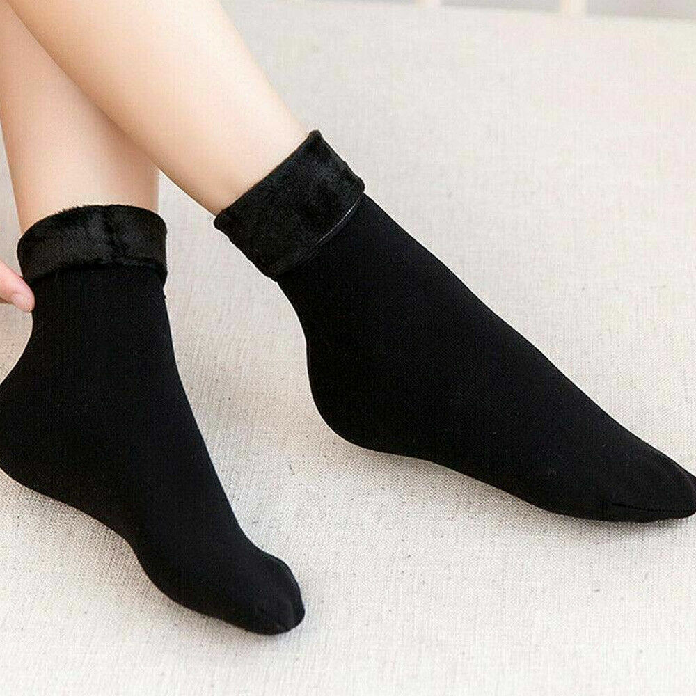Ladies Bed Socks Black Warm Cosy Velvet Soft Socks Winter Thick Socks Snow Socks