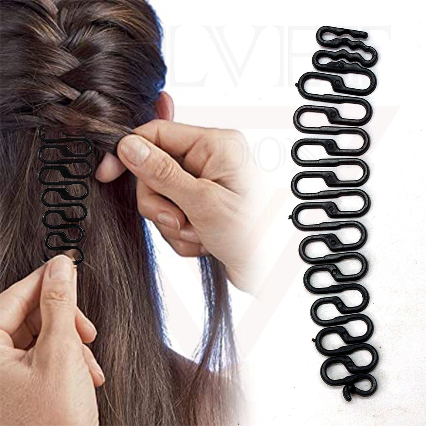 6Pcs Magic French Hair Styling Bun Maker Hair Braiding Tool Hair Twist Hook Clip