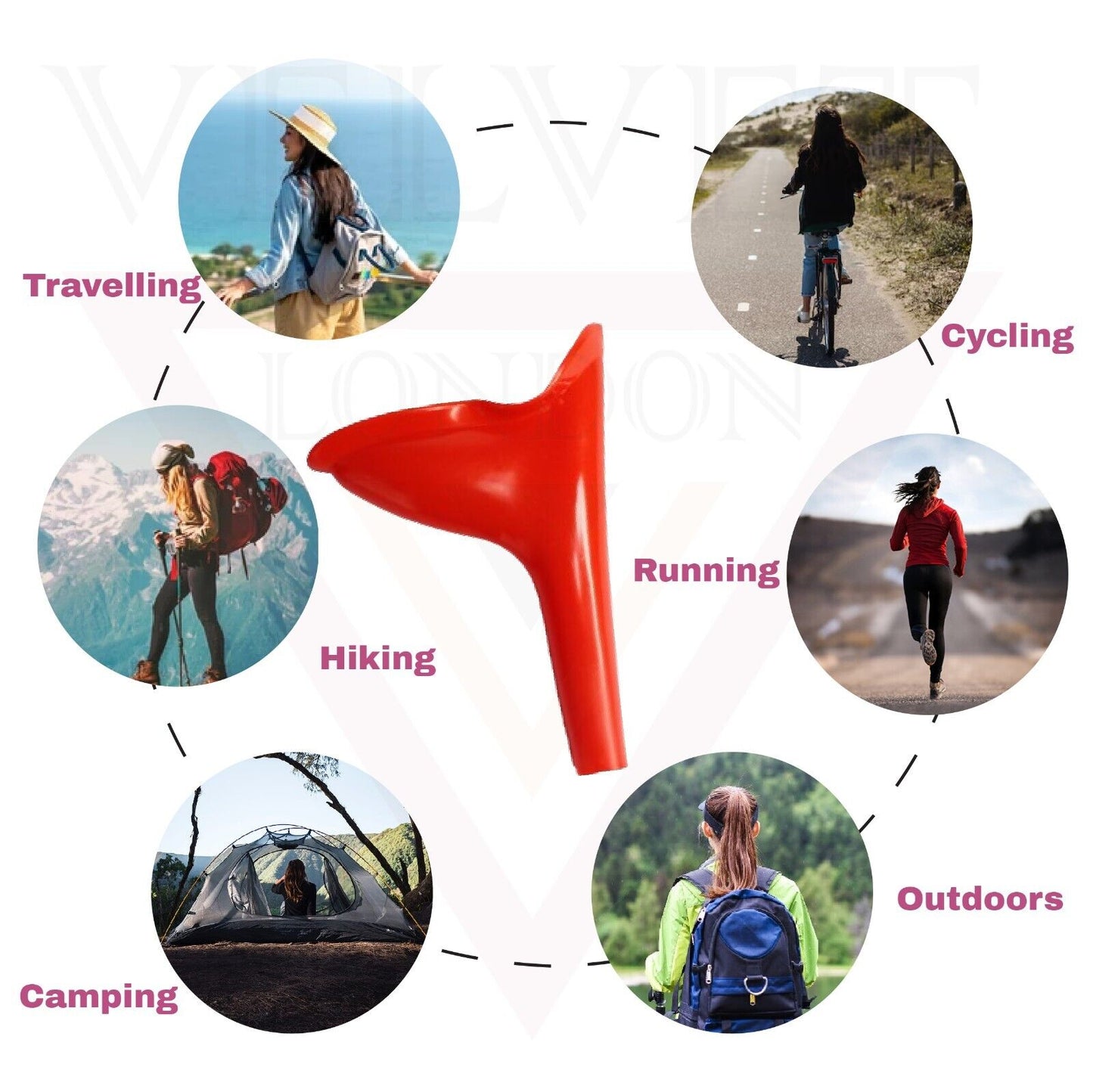 Female Urination Device Reusable Female Urinal Portable Funnel for Women Wee Cup