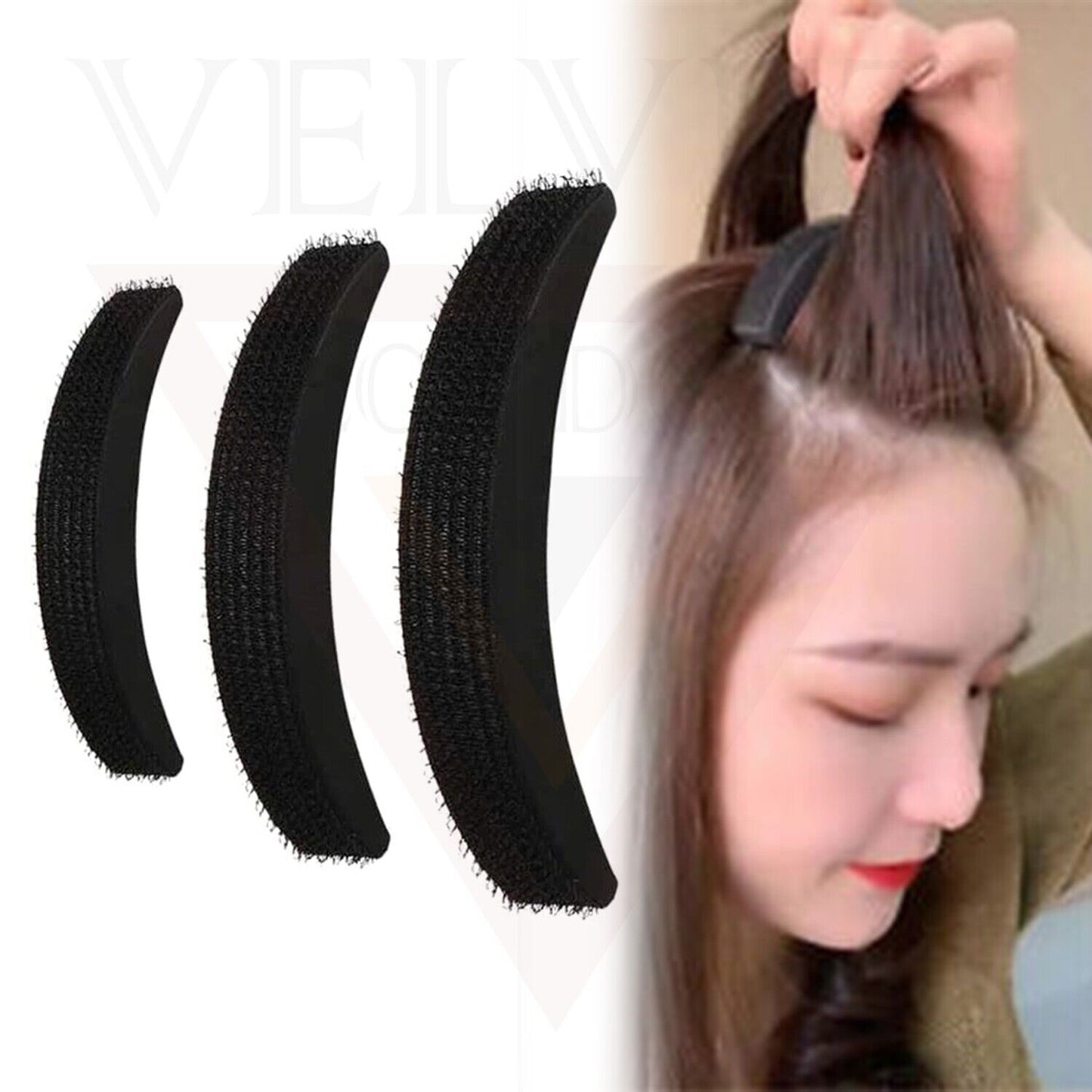 3 Different Sizes Women Volume Hair Base Bump Styling Insert Decors Tool Puff UK