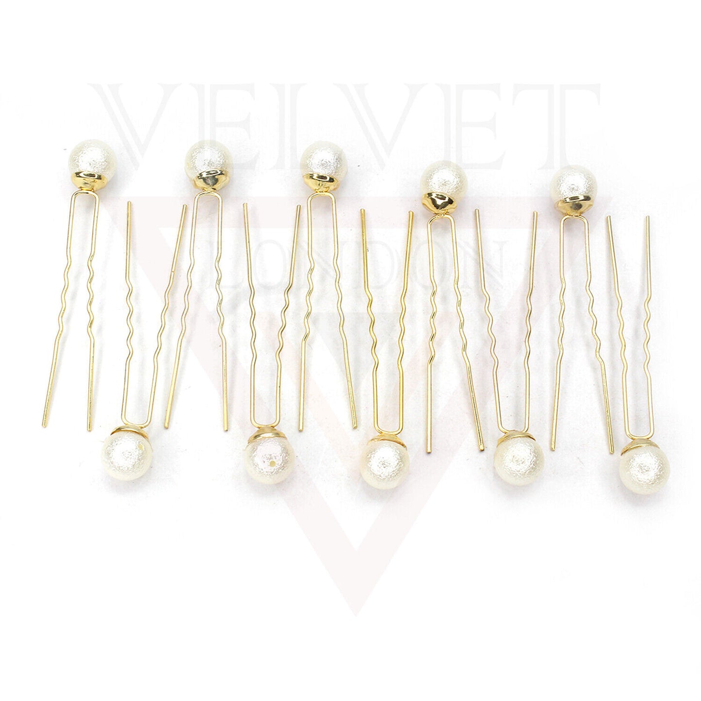 10pcs White Pearl U Pins Hair Styling Brooch Bridesmaid Wedding Bun Decoration