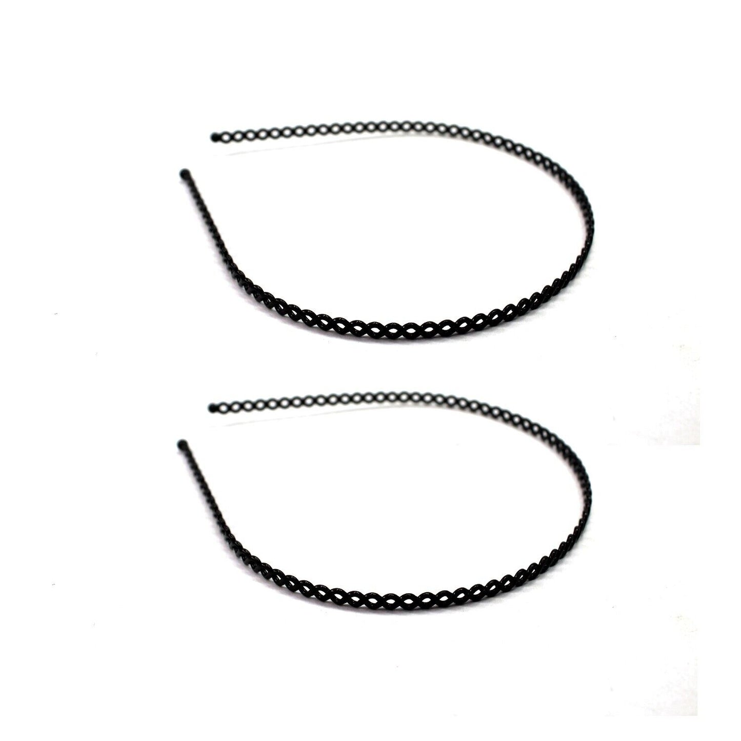 2x Hair Hoop Chain Black Metal Hair Band Headwear Sports Fitness Unisex Headband