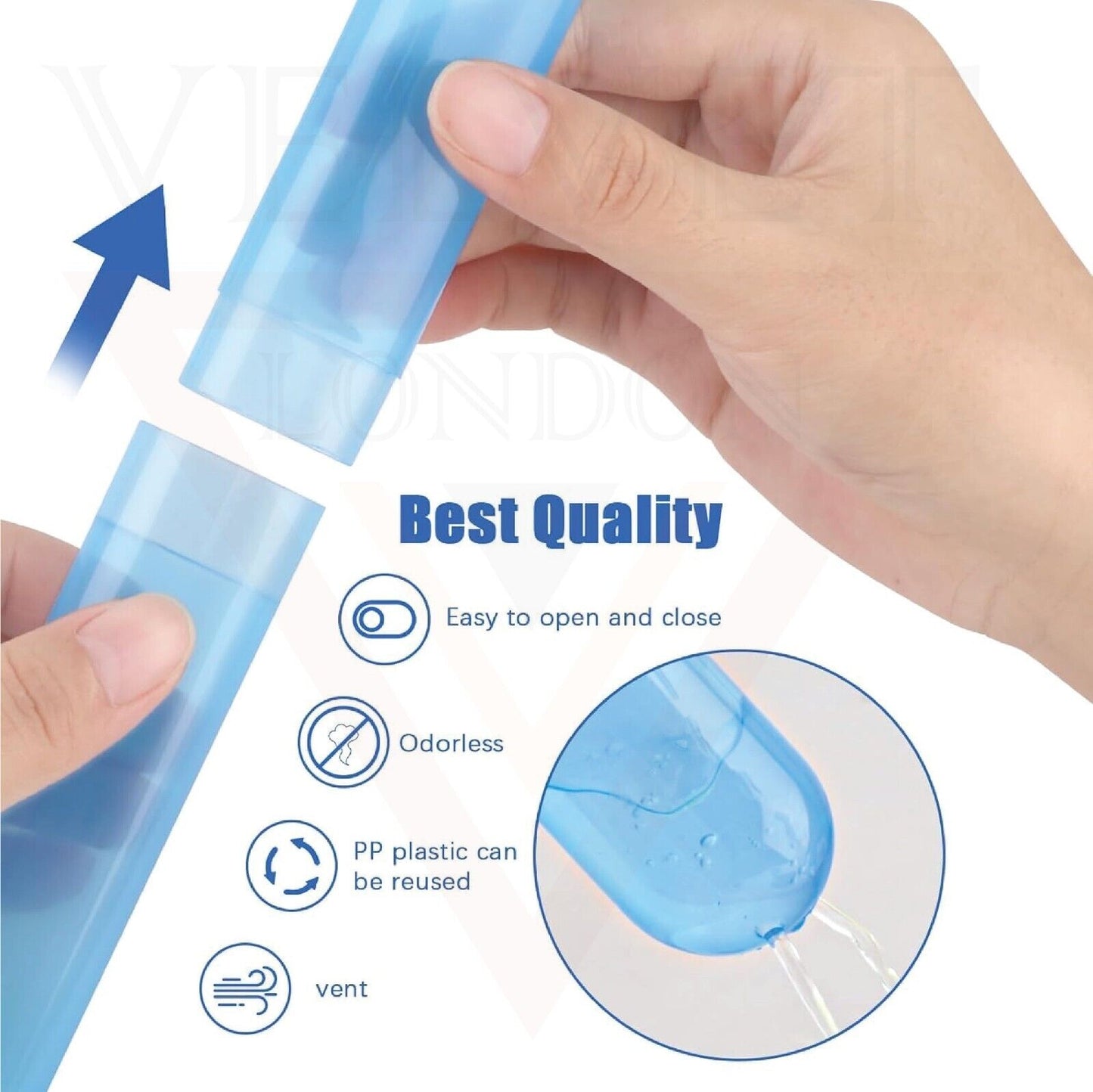 Portable Toothbrush Case Protective Case for Toothbrush Head for Travel 6pcs