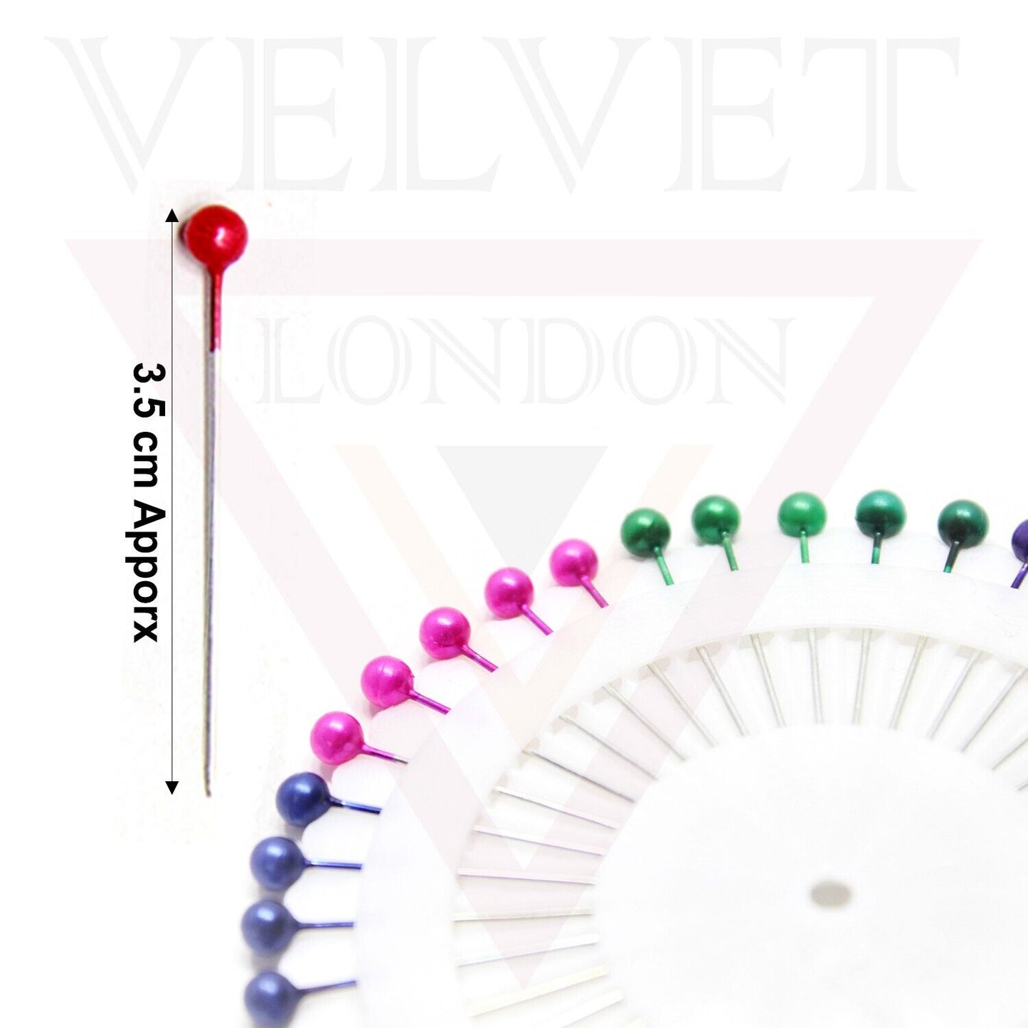 40x Pearl Hijab Pins Fine Glass Head Tailors Pins Quilting Sewing Craft Assorted
