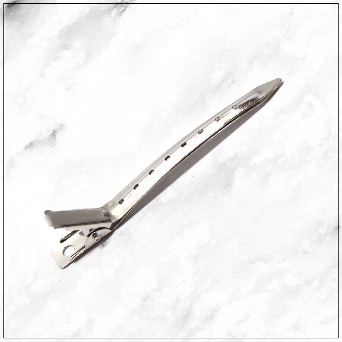 20x Hair Crocodile Clip Silver Metal Alligator Hair Clip Non-Slip Hair Pin Women