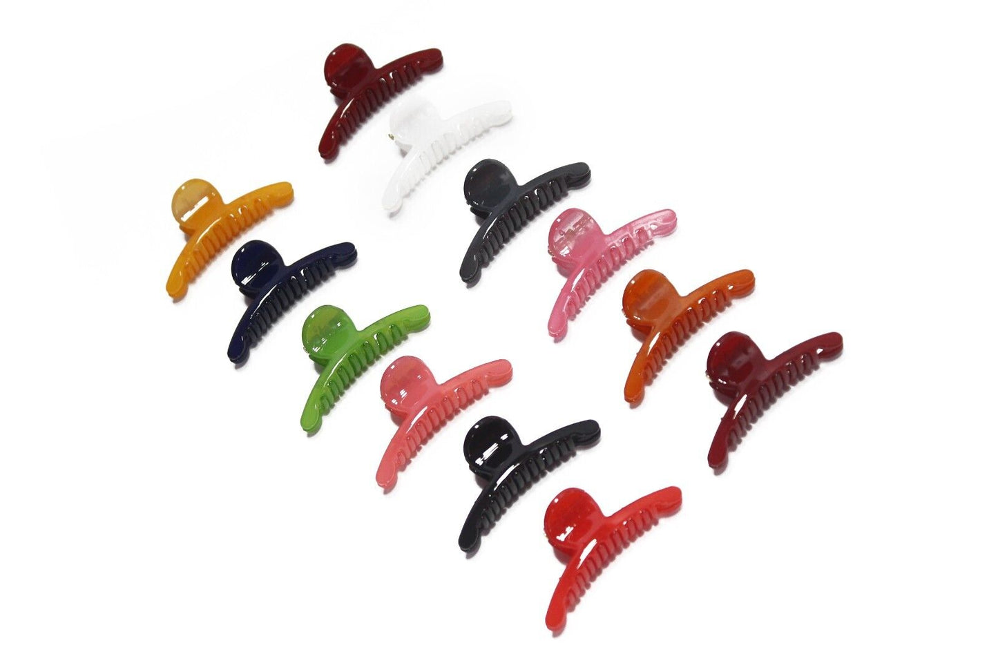 3x Hair Claw Tiny Assorted Colour Non-Slip Small Hair Clips Crab Clamp Grips