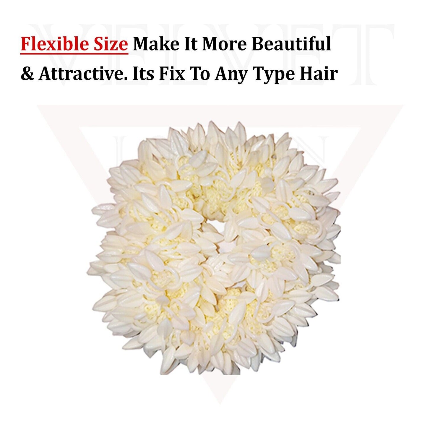 2x Jasmin Small Bun Gajra Floral Hair Styling Bride Juda for Kids Girl Fragrence