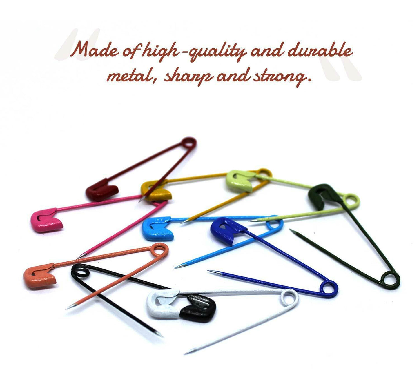100x Multicolour Safety Pins Craft Sewing Nickel Metal Plated Safety Pin 3.5 CM