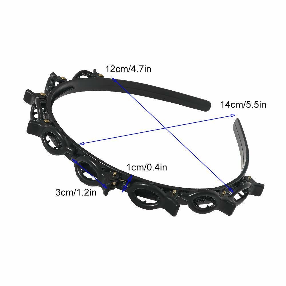 2x Twist Hair Clips Magic Hair Band Black And Brown Headband Barrette Hairstyle