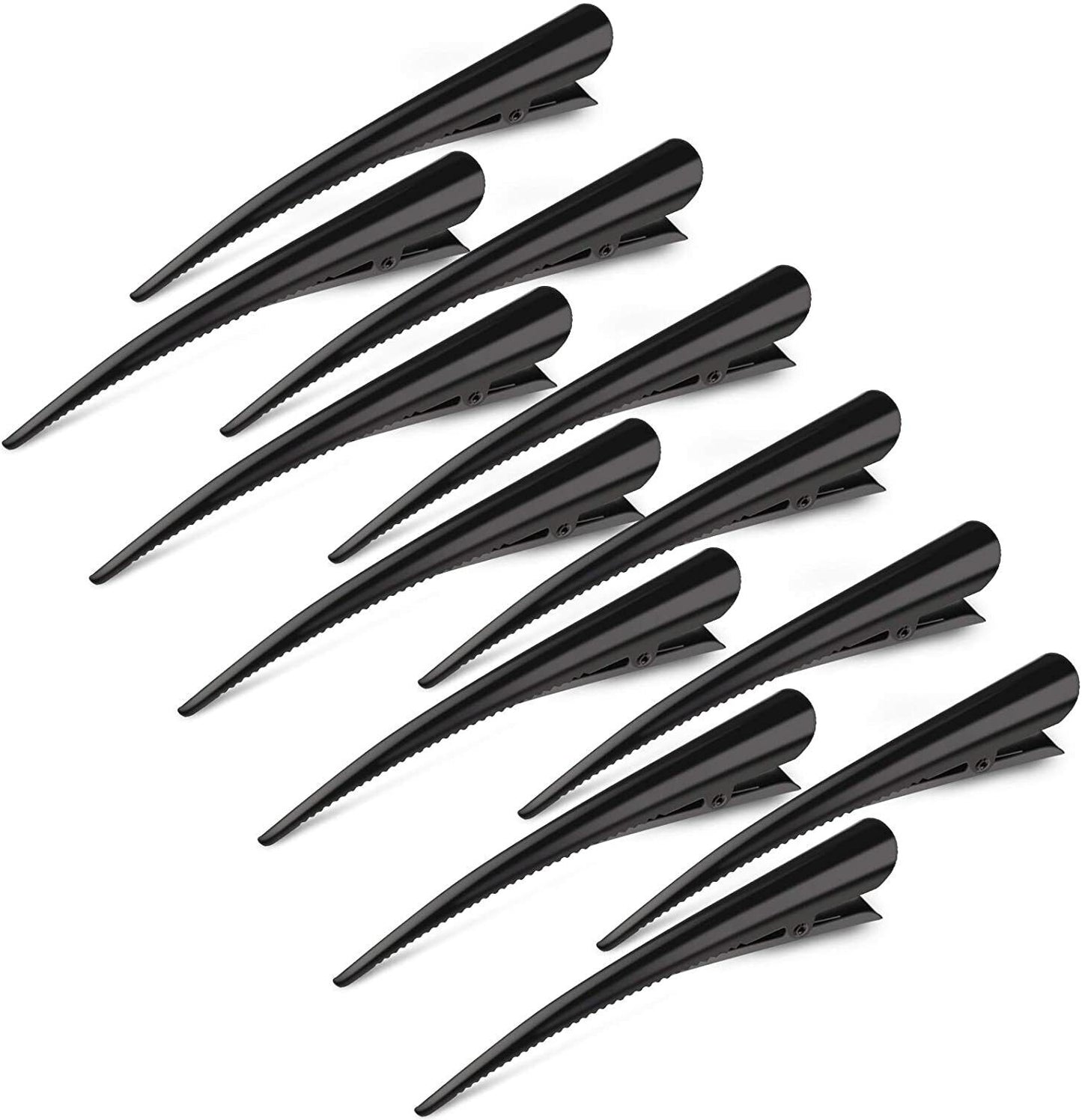 Duckbill Black Hair Clip Metal Non-Slip Teeth Crocodile Clips Barrettes Hair Pin