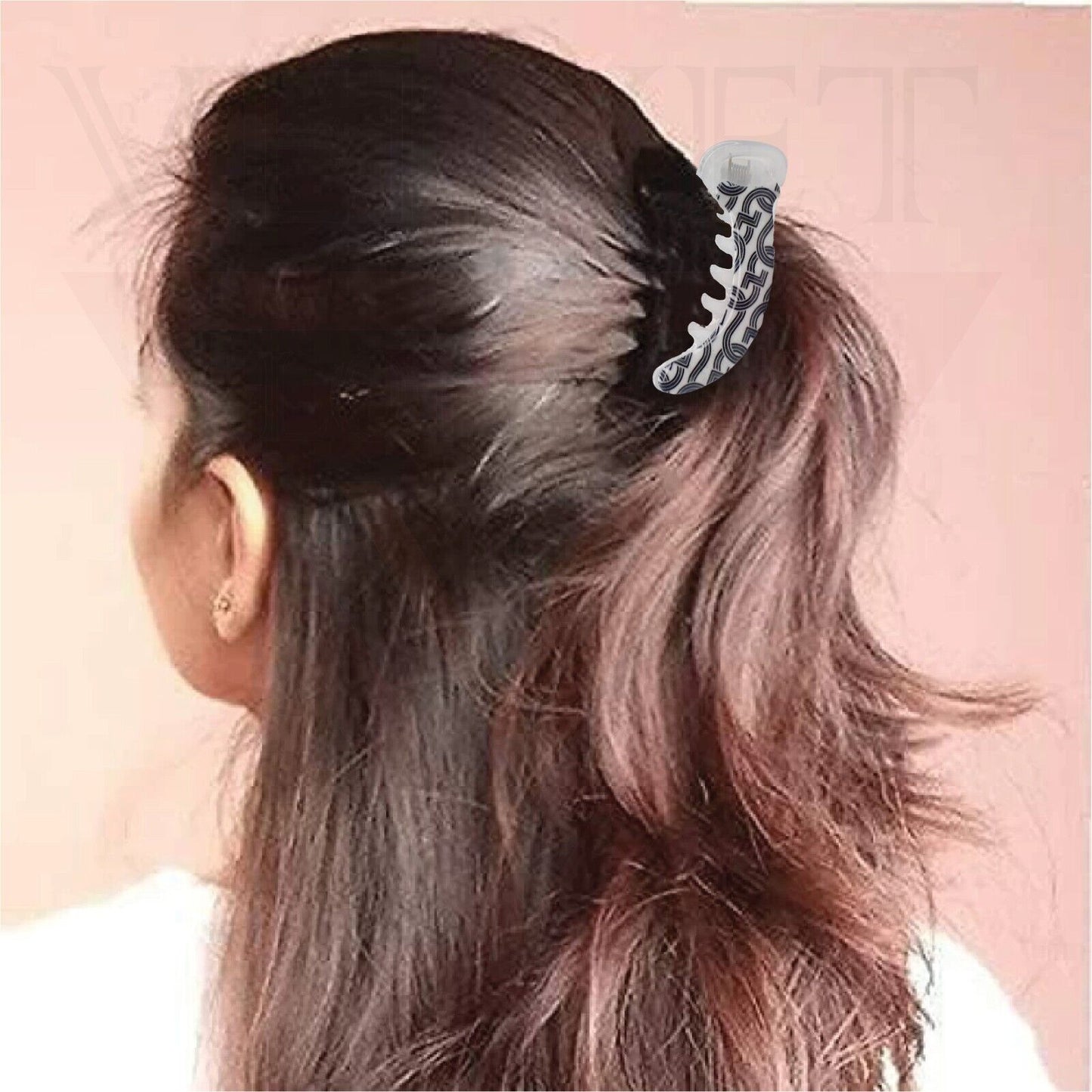 3pcs Hair Clips Black White Banana Hair Clip Barley Twist Hair Comb Ponytai uk