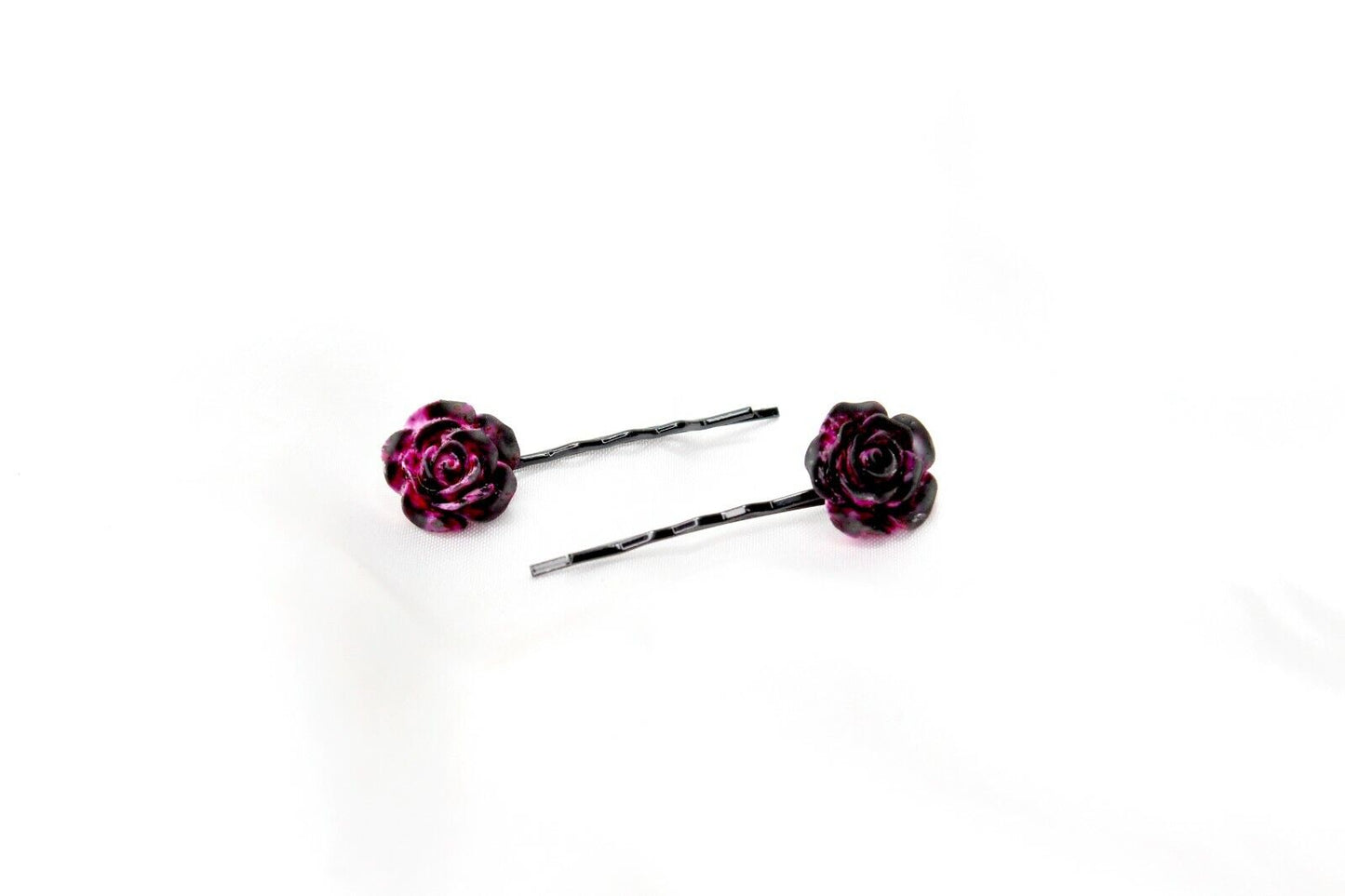 20x Hair Pins Colorful Rose Flower Bobby Pins Hair Clips Metal Grips Slide Pins