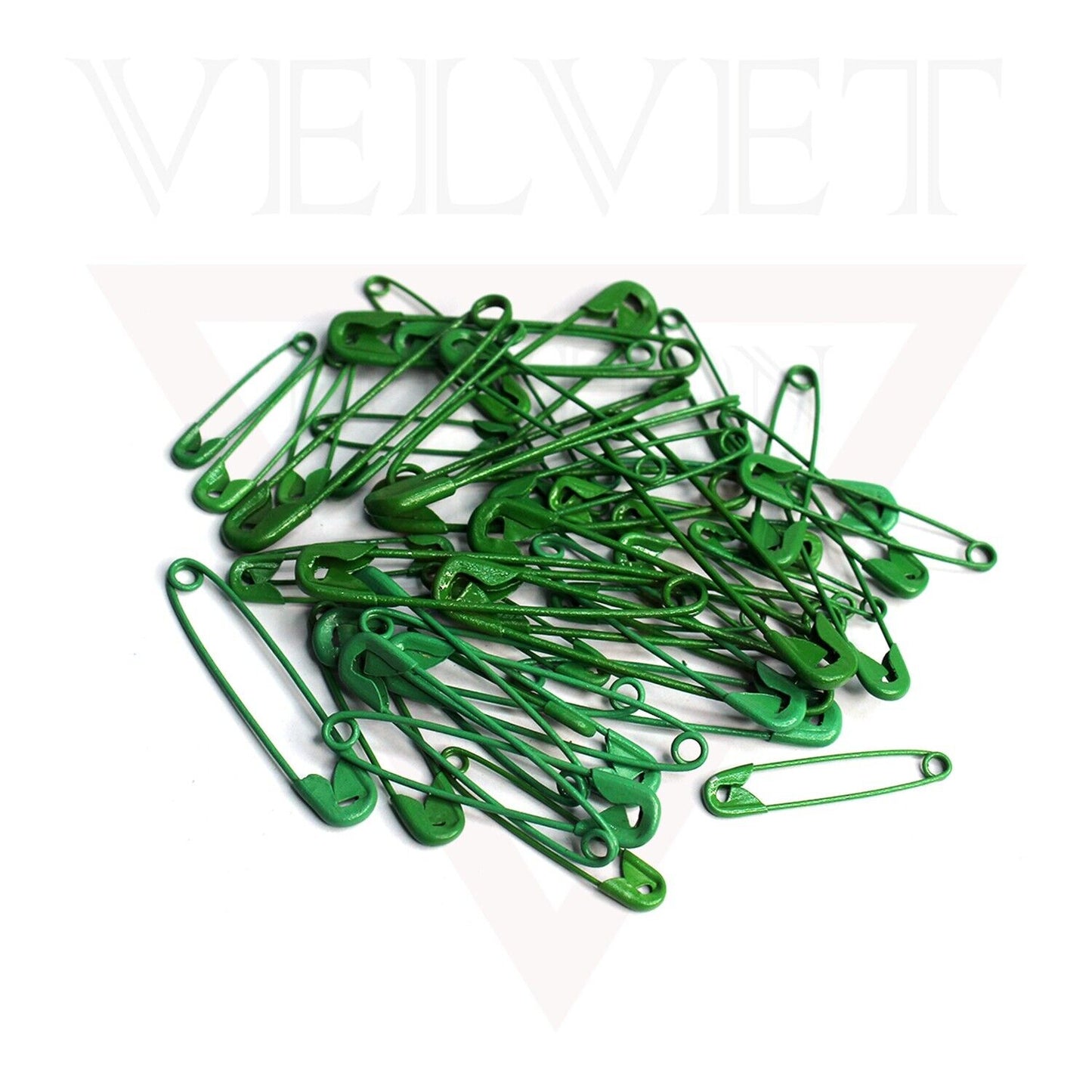 50Pcs Green Craft Sewing Pins Green Safety Pins Nickel Metal Plated Safety Pins