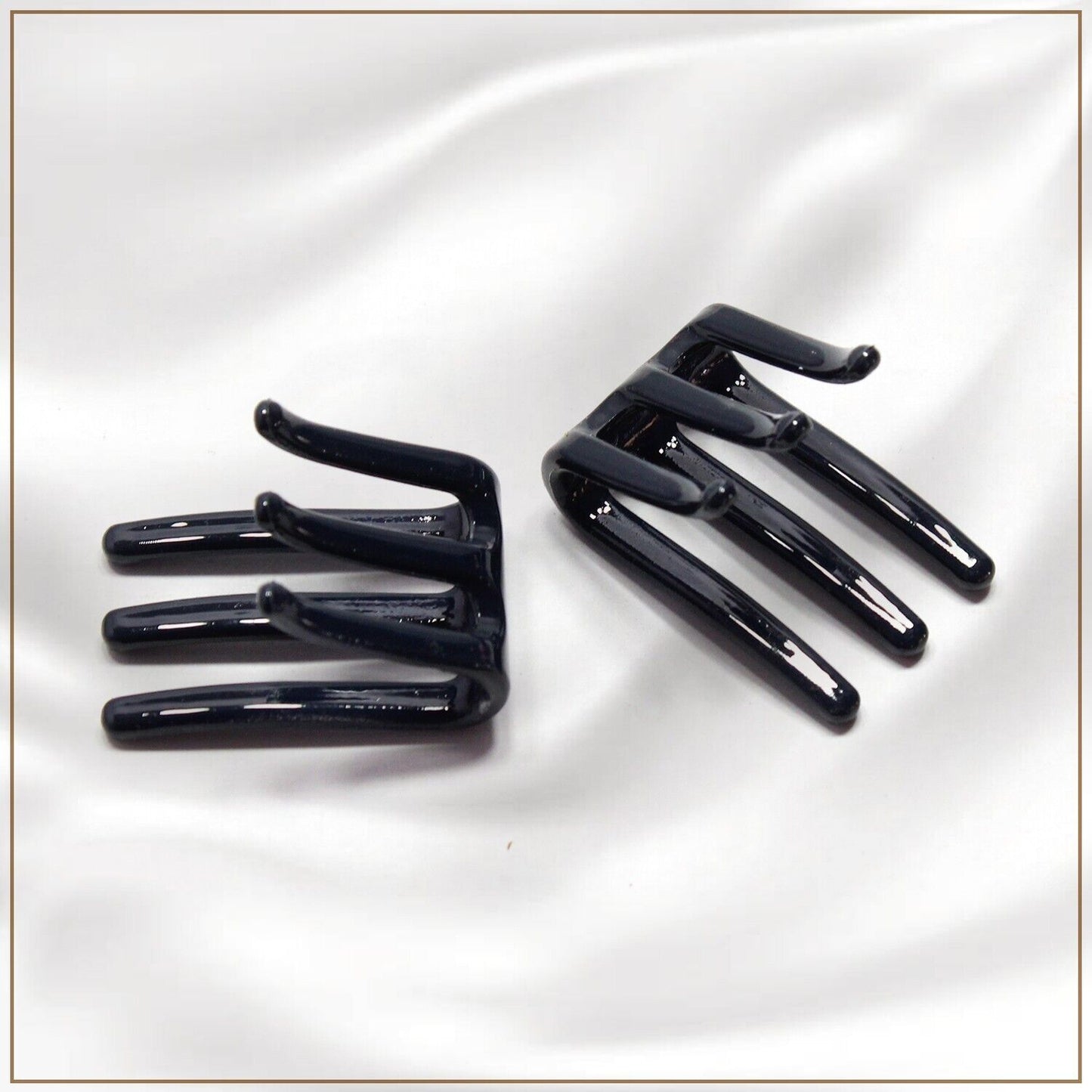 3x French Crab Hair Clip Side Comb Interlocking Barrettes Styling Hair Claw Pins