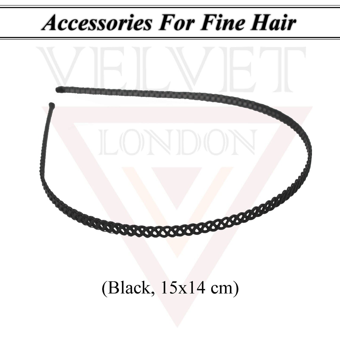 2x Hair Band Infinity Design Metal Black Hair Hoop Headband Headwear Unisex