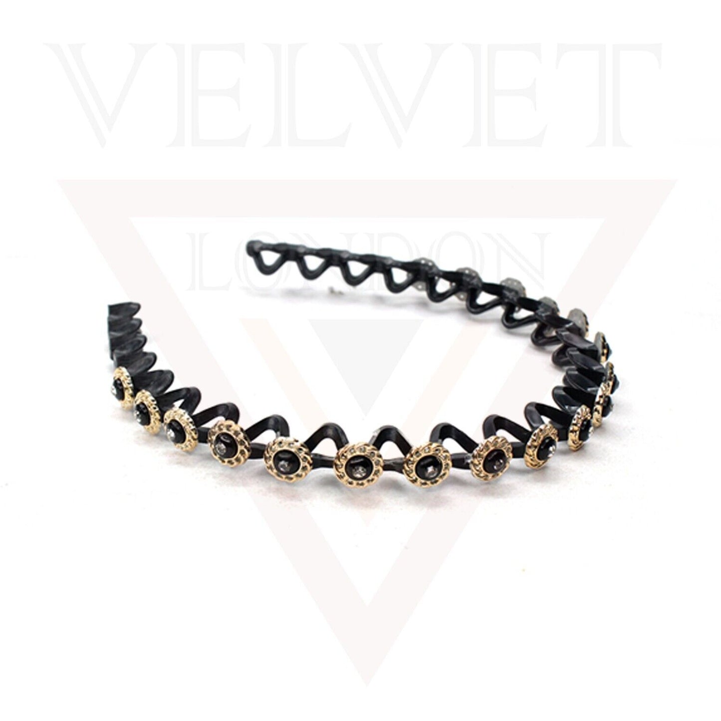 3Pcs Unbreakable Hair Band Diamond Pearl Headbands Non-Slip Teeth Hair Hoop