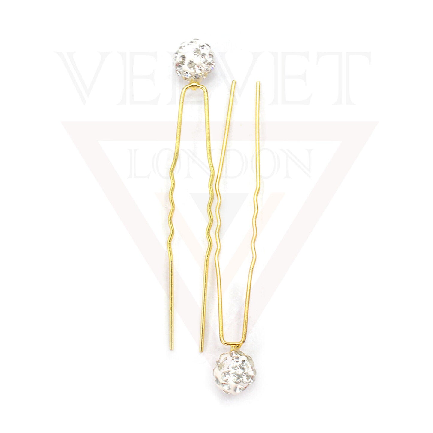 10x Pearl U Pins Wavey Diamond U Pins Hair Clip Silver Brooch Bridesmaid Wedding