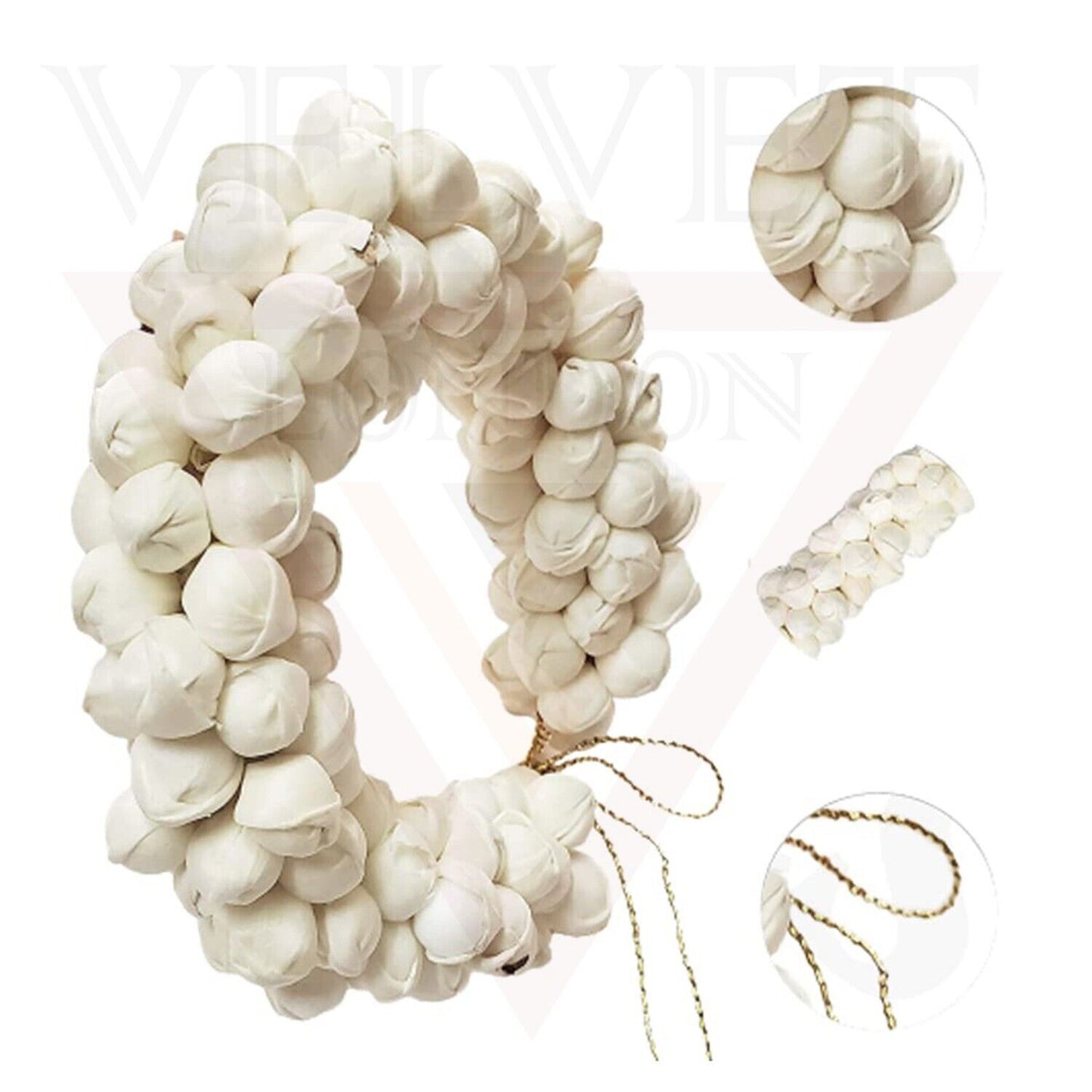 Hair Gajra Artificial Juda Jasmine Flower With French Bun Maker Styling Tools