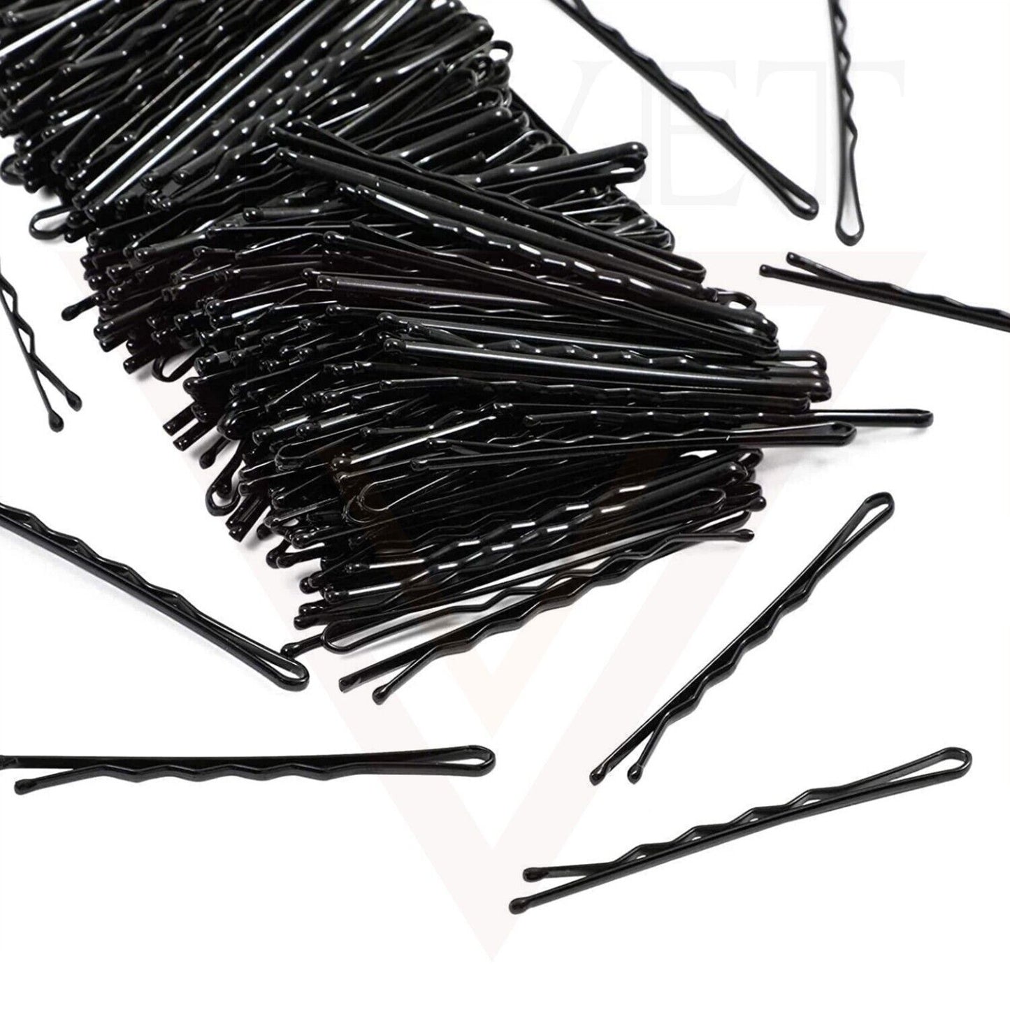 100PCS Black Hairpins Bobby Pins Kirby Metal Grips Hair Styling Accessories