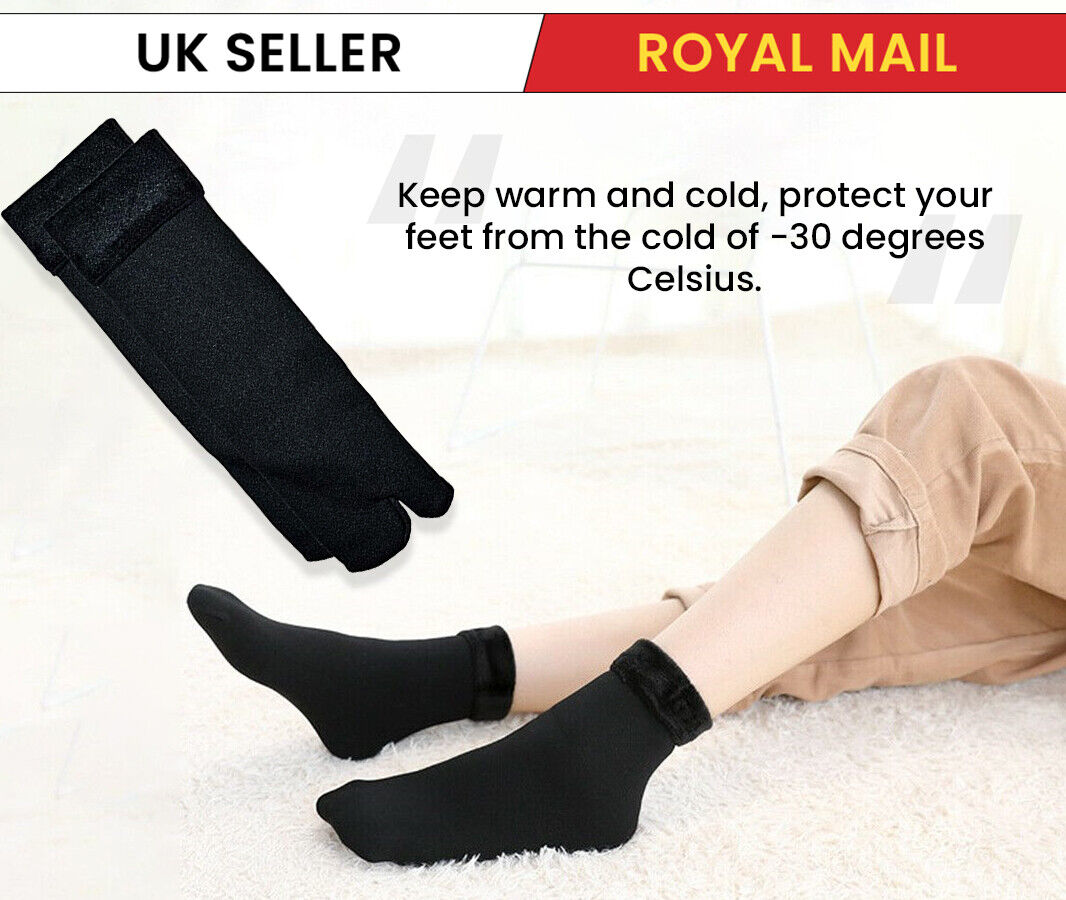 Velvet Socks Black Winter Warm Socks Thick Fleece Snow Boot Thermal Socks Women