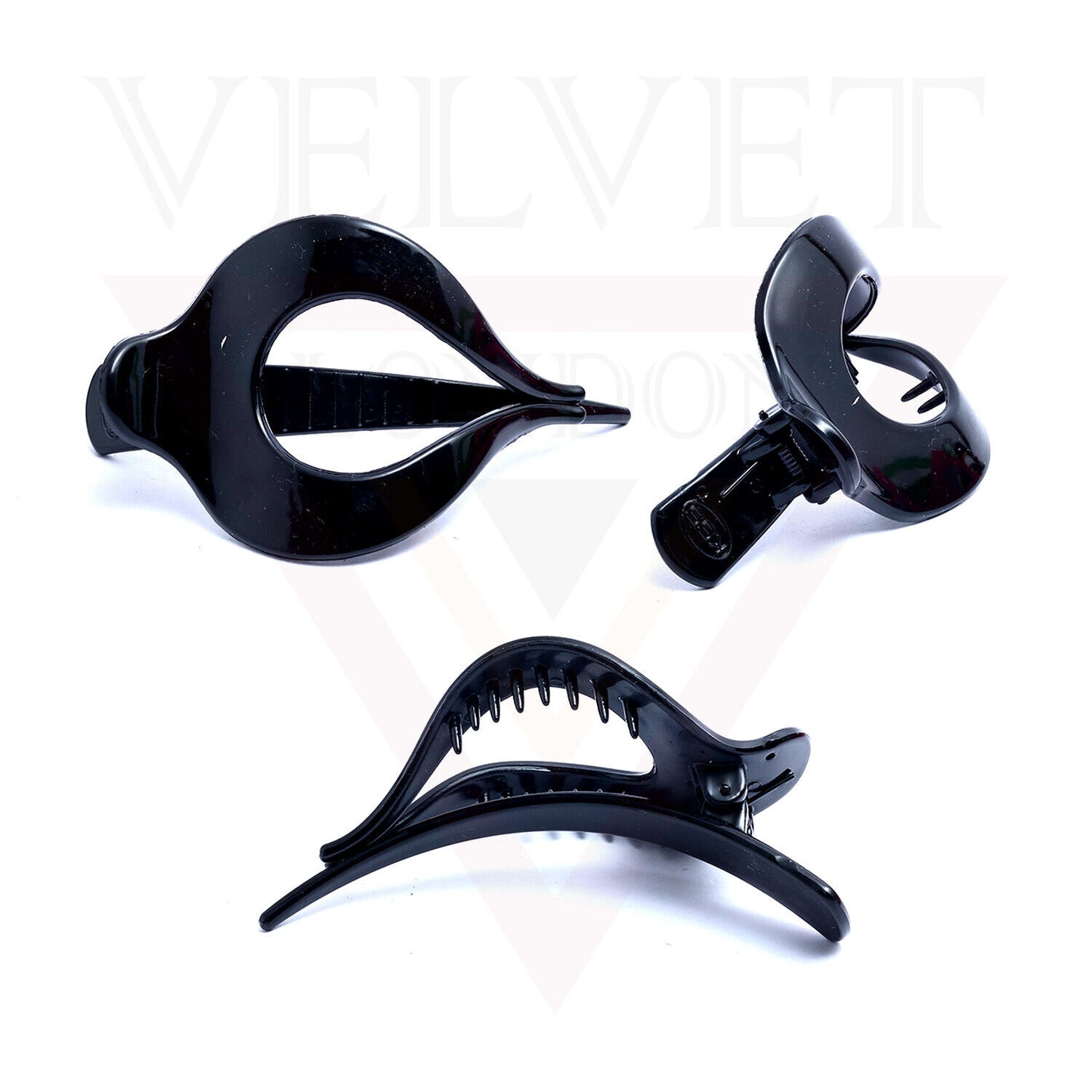 Black Hair Claw Hair Slider Yoga Claws Clips Barrettes Hair Pins Clamp For Girls