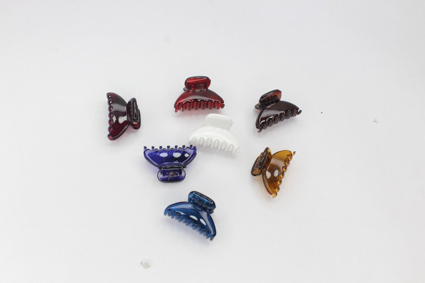 3x Assorted Colour Tiny Hair Claw Clip Non- Slip Hair Pins Grips Small Barrettes