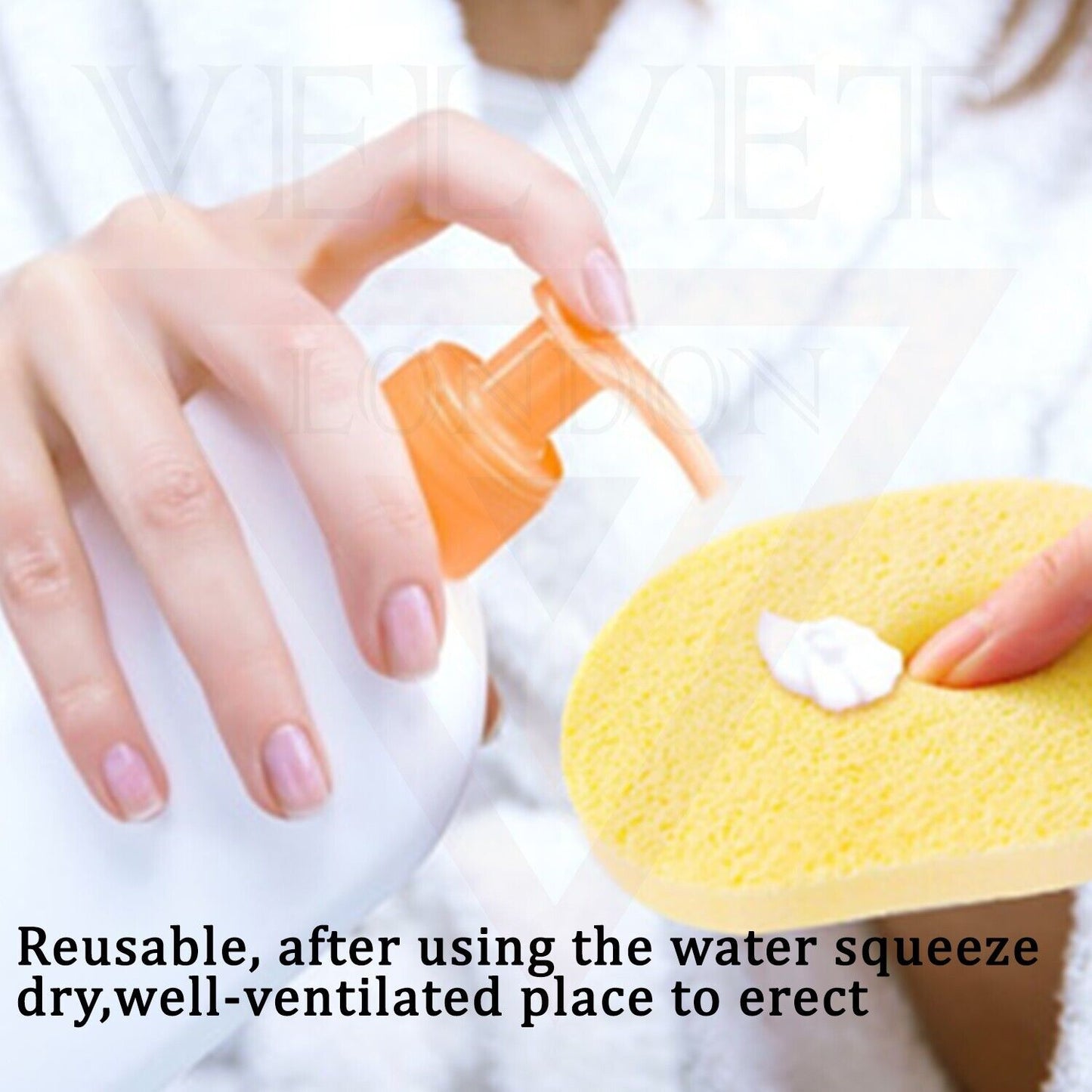 6 Pcs Sponge Pads Cleansing Face Wash Sponges for Facial Face Makeup Remover