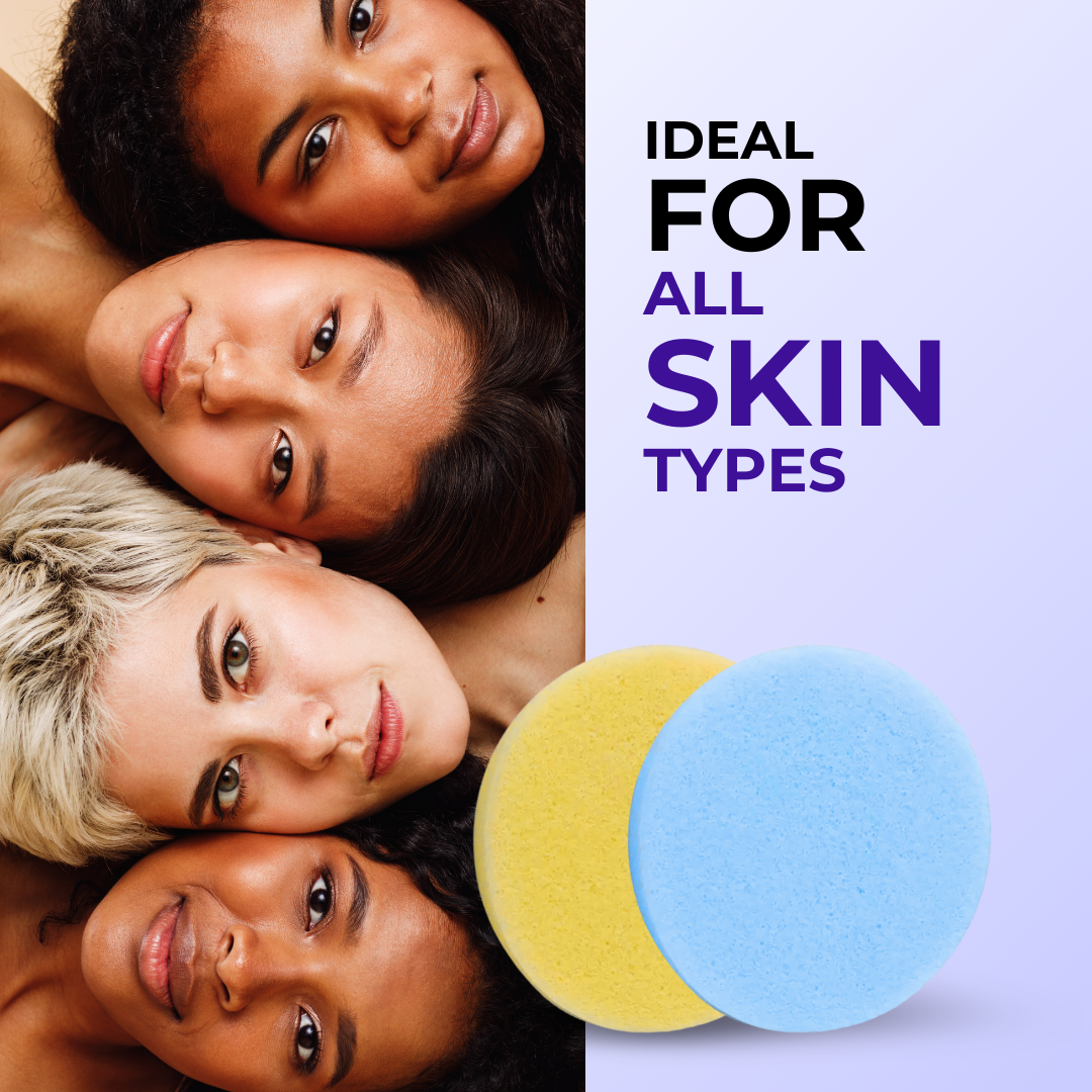Facial Sponges Reusable Natural Face Sponges Cleansing Mask Sponges Make Up 24PC