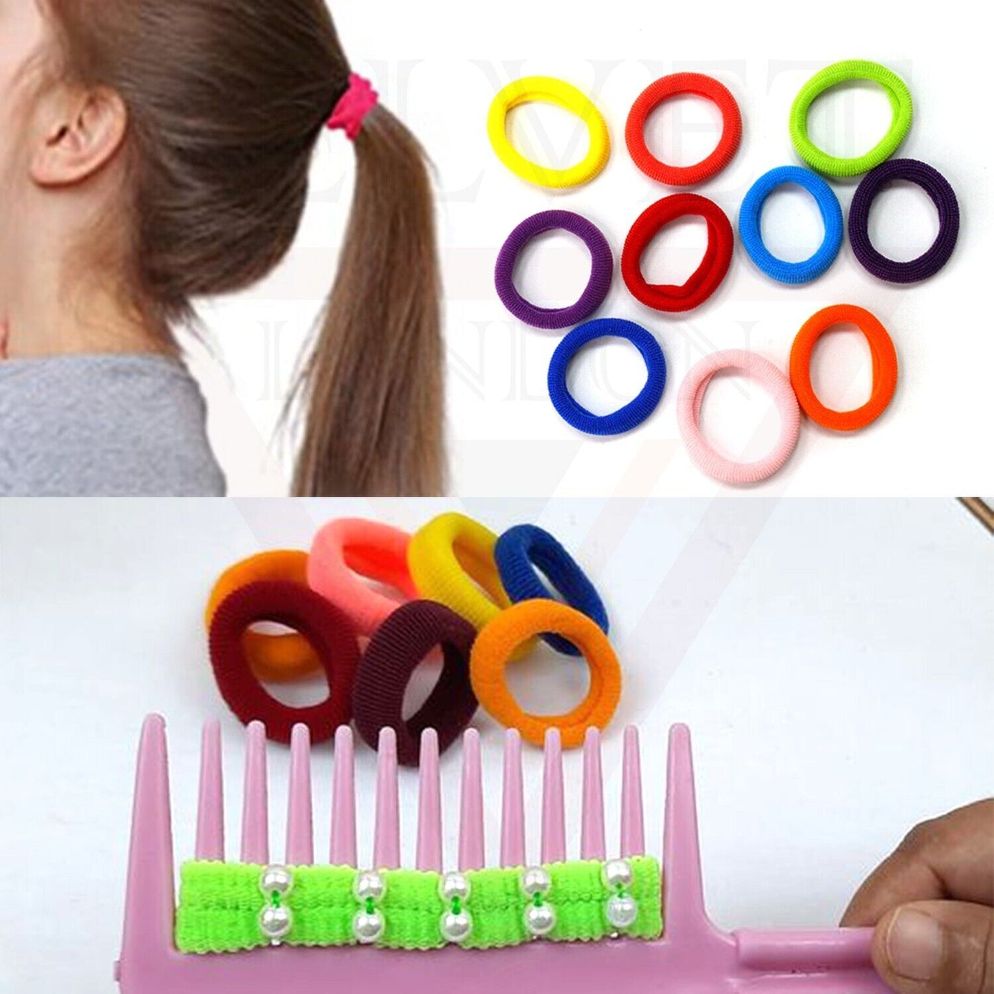 50x Baby Elastics Hair Ties Hair Band Ponytail Holder Headband Hair Accessories