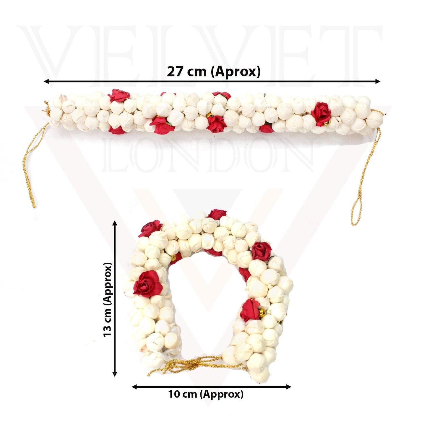 Hair Styling Juda Jasmine & Rose Gajra Floral Bun Artificial Flower Wedding