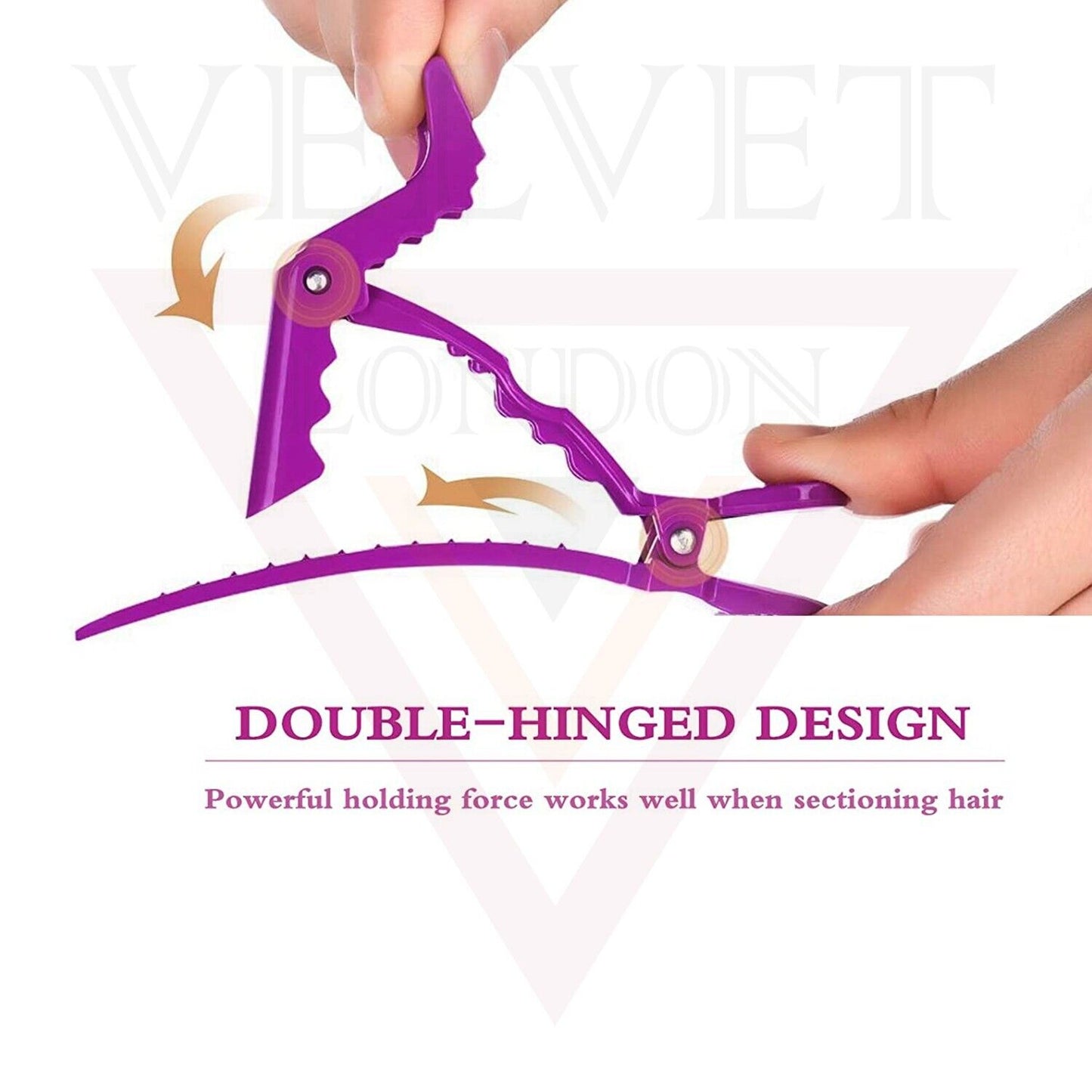 10pcs Hair Crocodile Clips ProfessionalHairdressing Clips Salon Sectioning Clamp