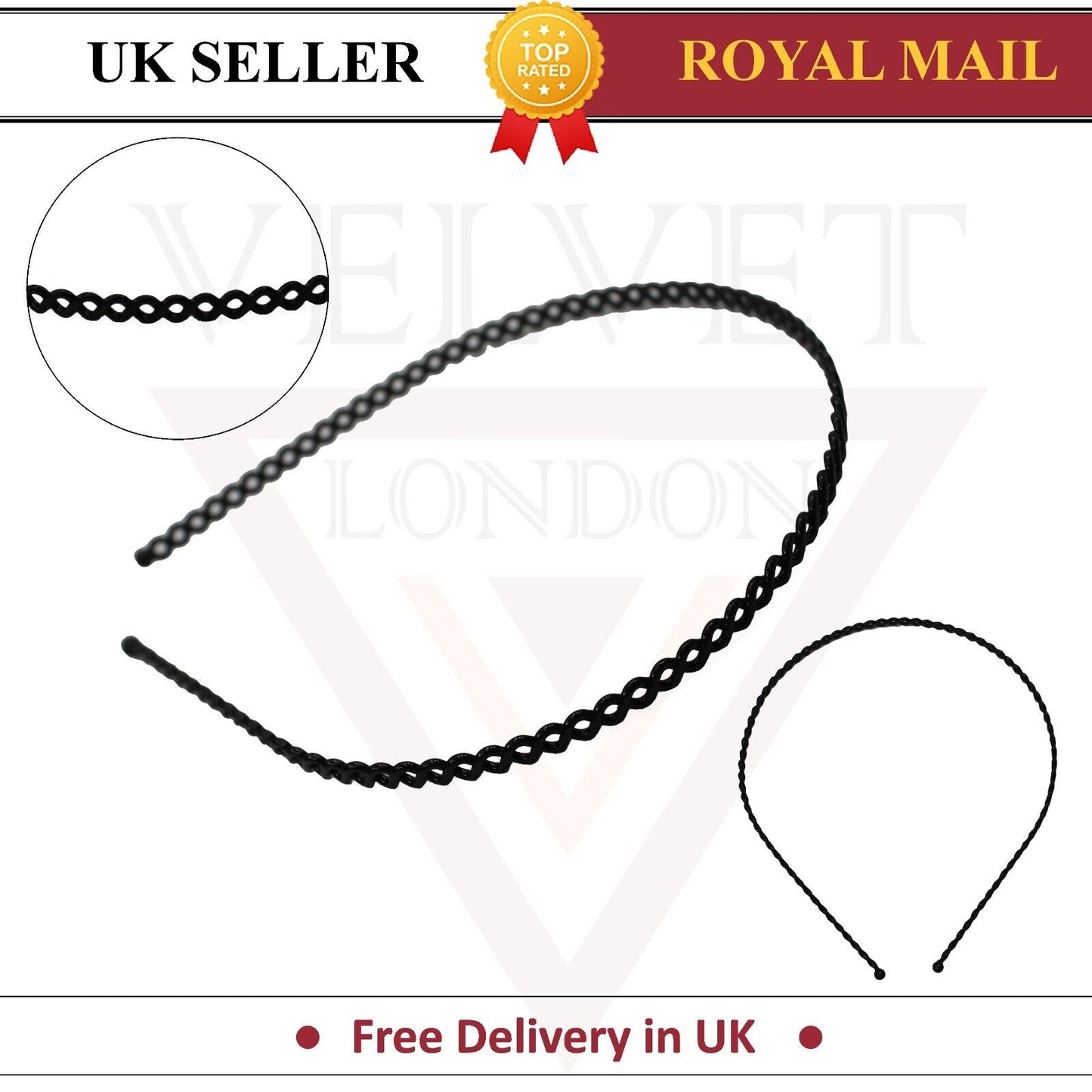 Hair Band Headbands Metal Black Head Hair Hoop Casual Headwear Hair Accessories