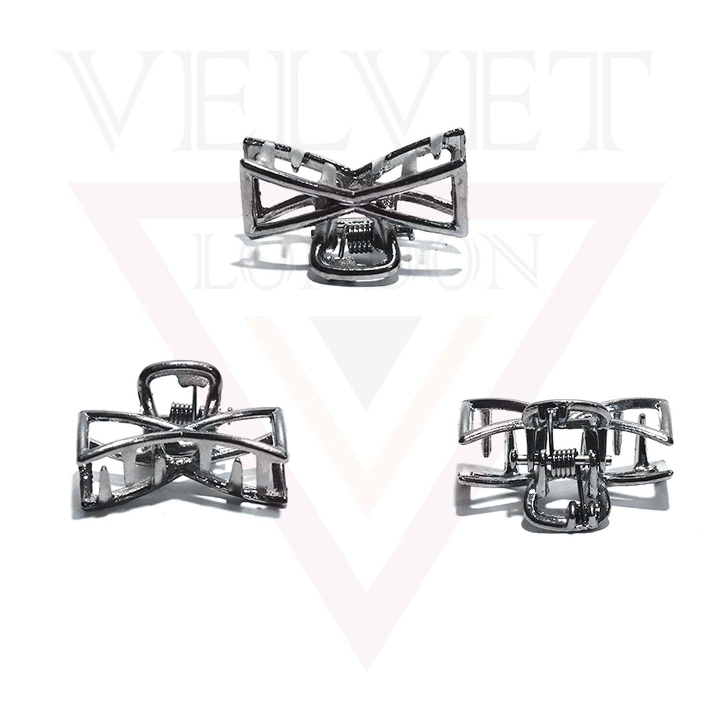 2x Metal Hair Claw Bow Hair Clips Hairpins Jaw Hair Clamp Women Hair Accessories