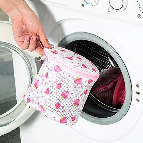Bra Wash Bag Mesh Wash Laundry Bags Cylindrical Zips Washing Machine, Travel Bag