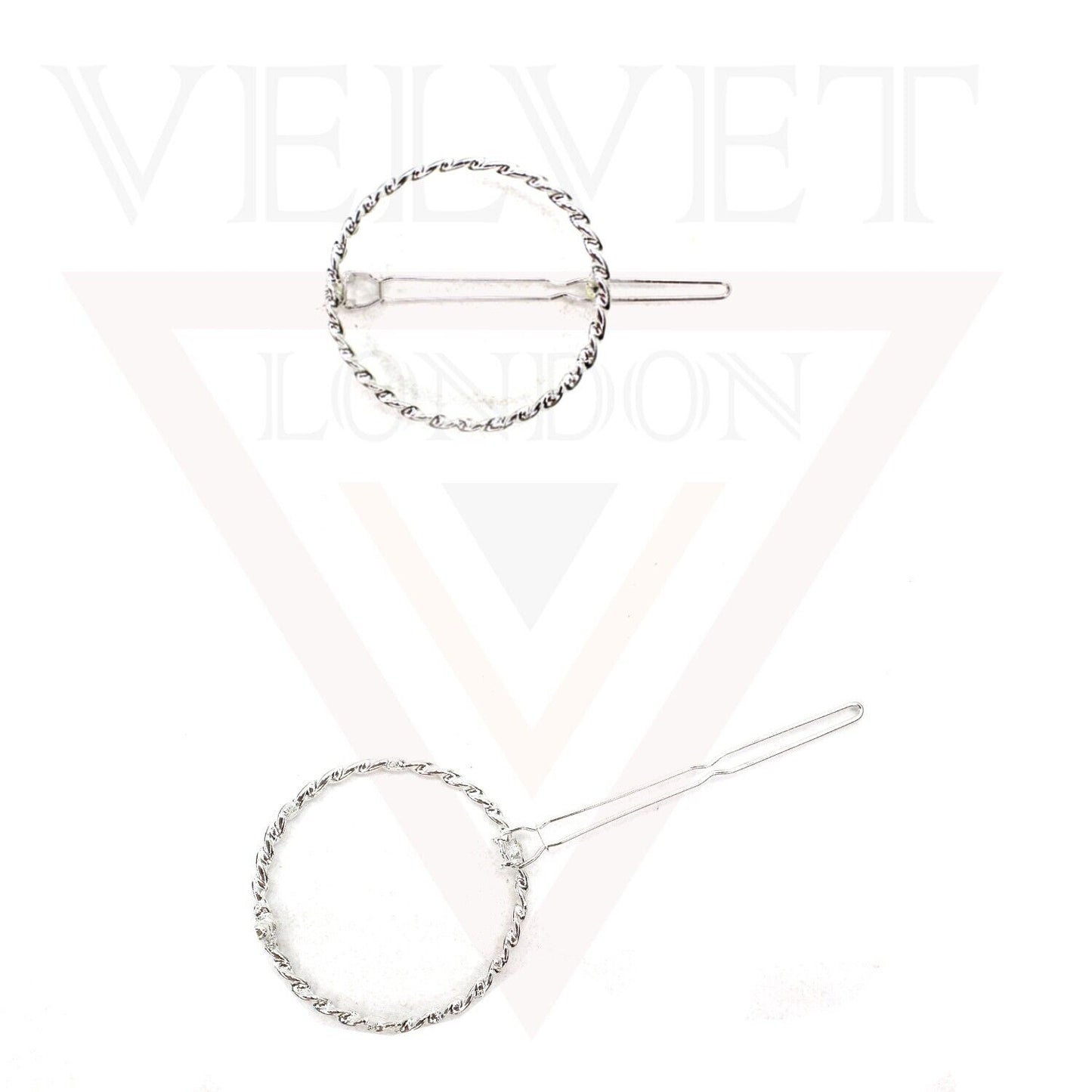 3x Round Hair Clip Wava Metal Pins Sliders Korean Clip Hair Styling Accessories