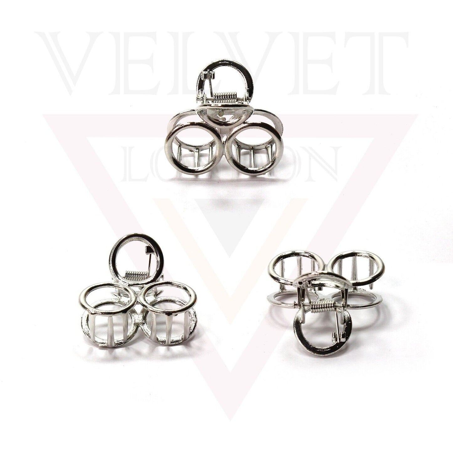 4x Hair Claw Clip Metal Hair Clamp Non-Slip Clutchers Barrette Women Accessories