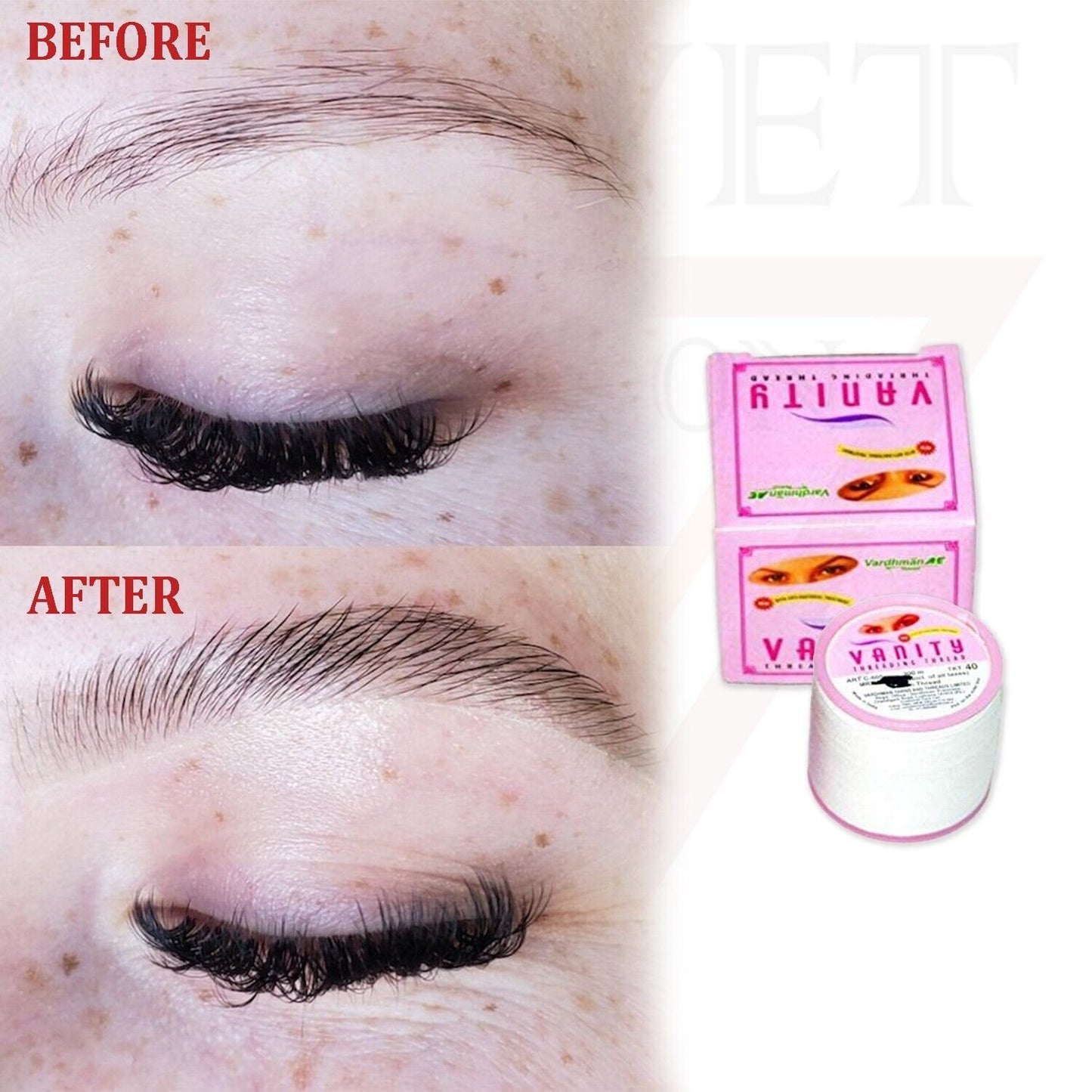 10x VANITY Facial Hair Removal Antibacterial Cotton Eyebrow Threading Thread