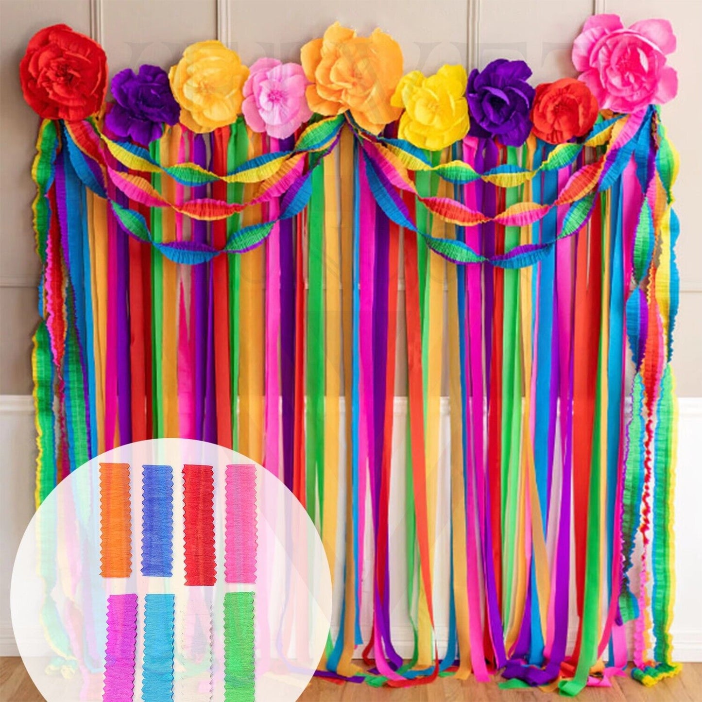 12x crepe paper christmas streamers for ceiling crepes christmas streamers New