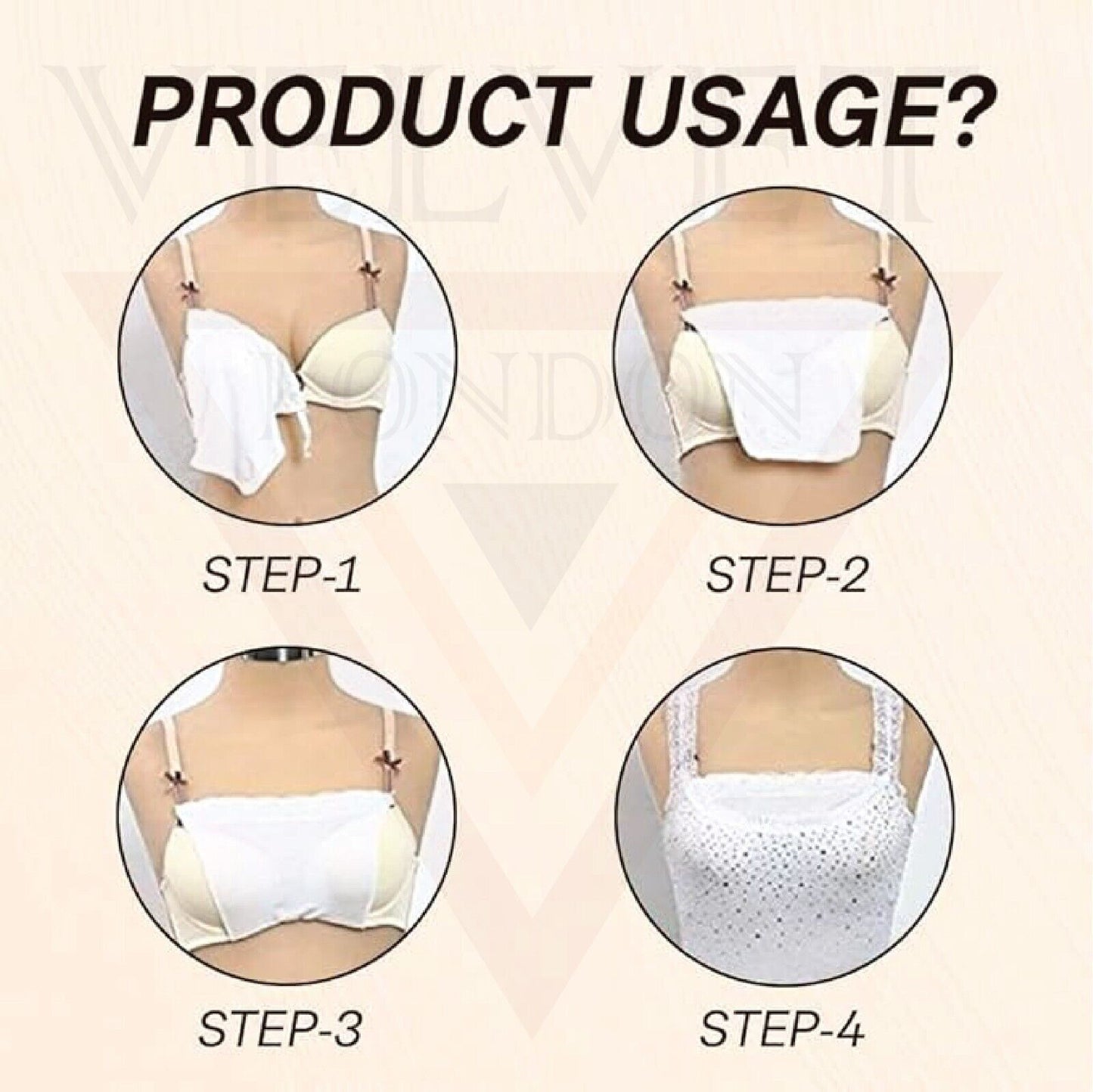 9 Pcs Lace Clip-on Mock Camisole Bra Insert Modesty Panel Cleavage Cover Up UK