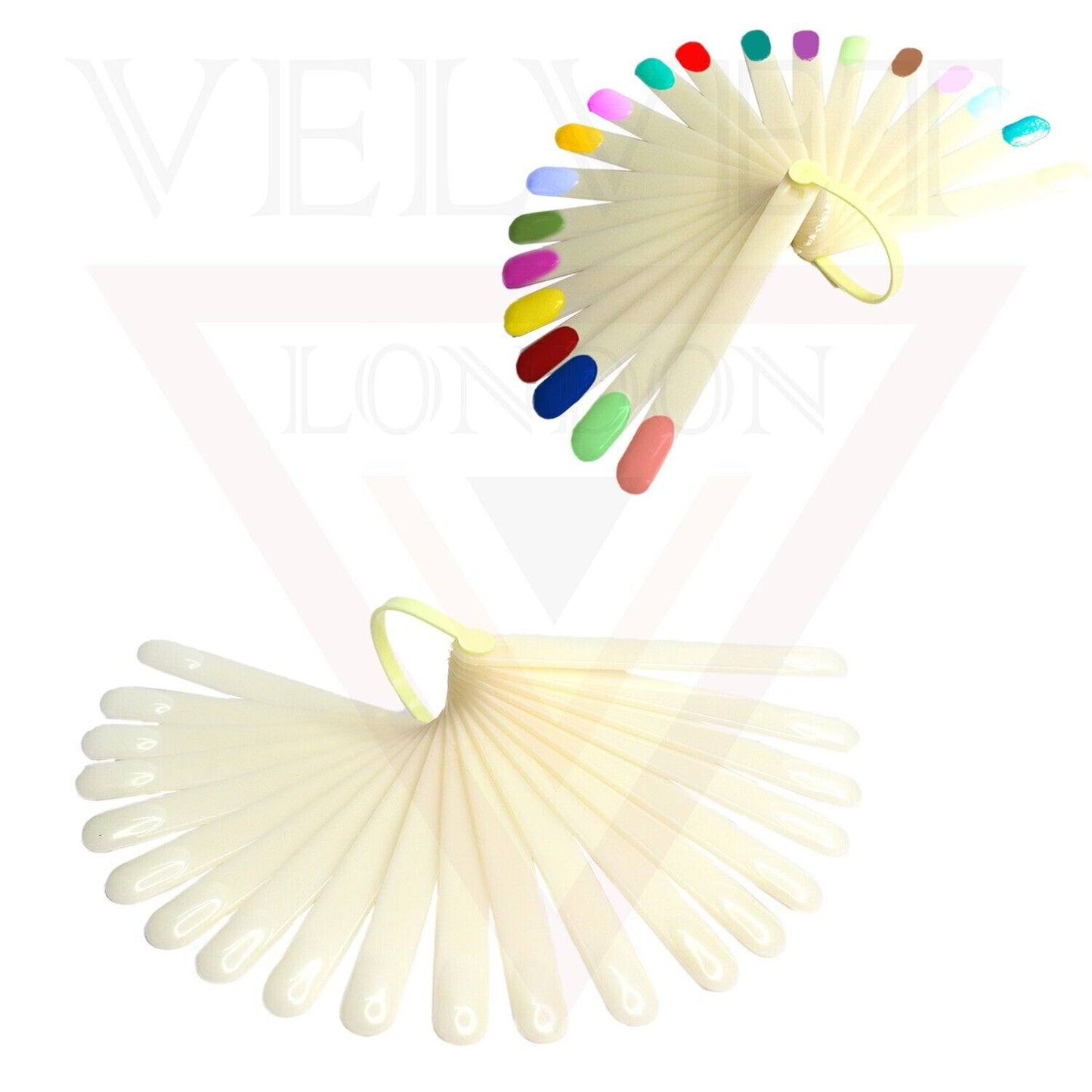 50pcs Ring Nail Art Palette Tip Nail Colour Display Wheel Display Swatch Sticks